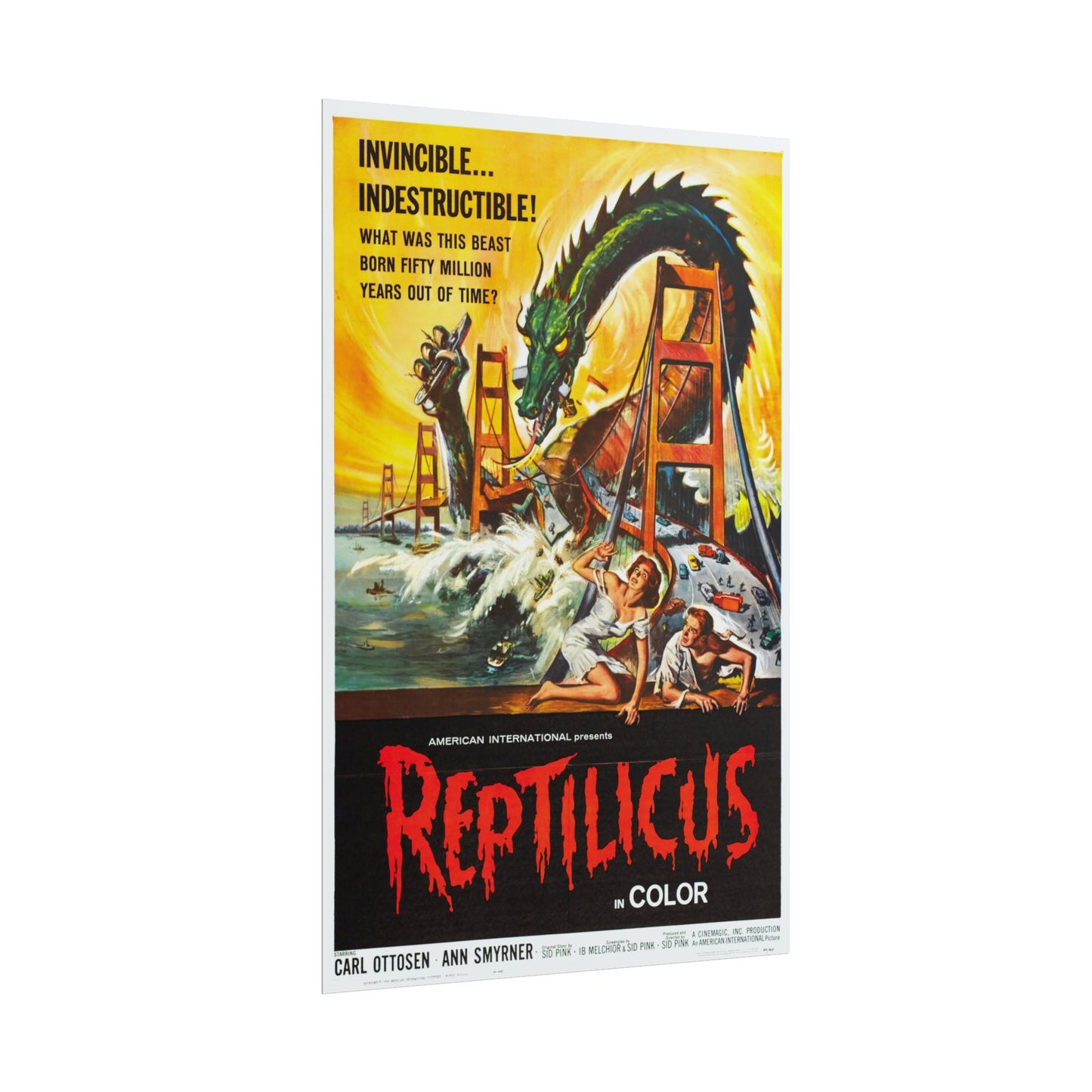 Poster Print - Classic Monster film Reptilicus Movie