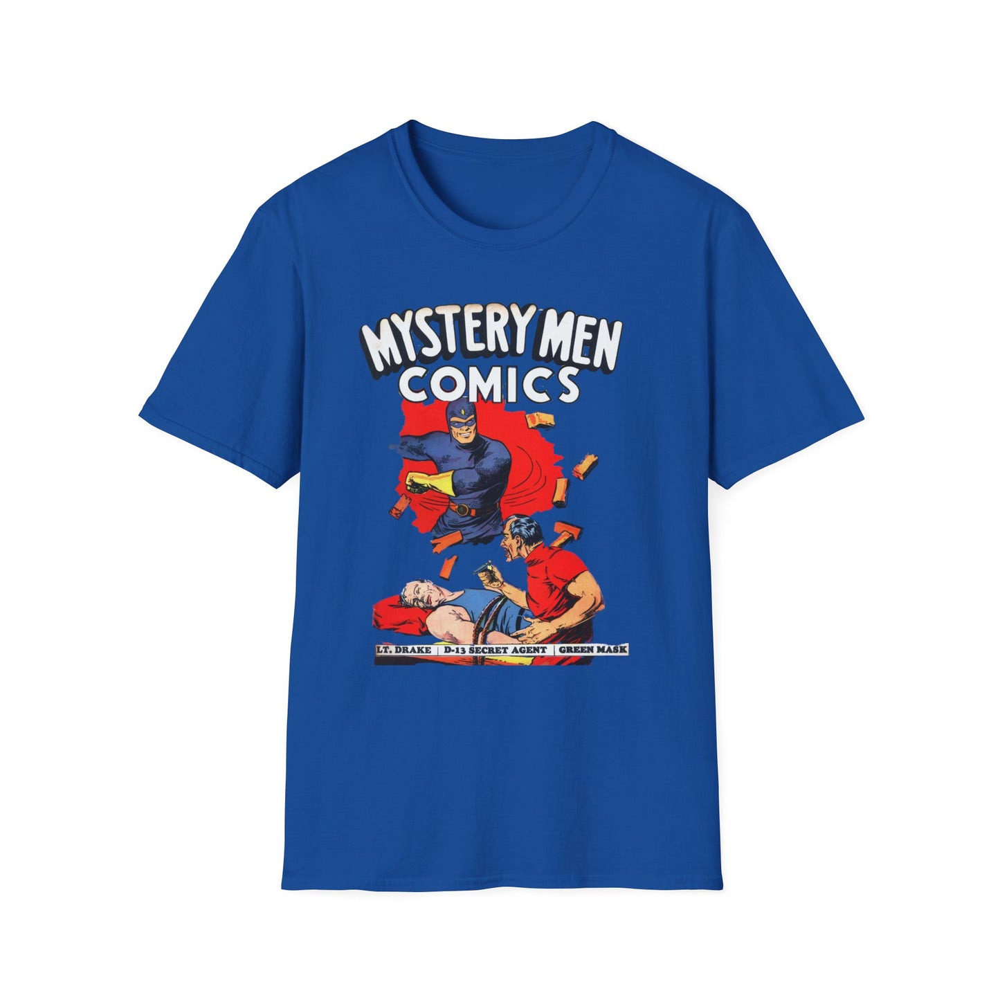 Retro Comics T-Shirt - Nostalgic Mystery Men Tee in Soft 100% Cotton, Perfect for Pop Culture Fans