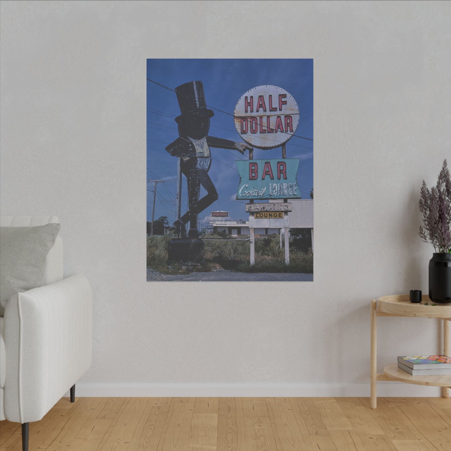 Retro Abandoned Half Dollar Bar Canvas Print