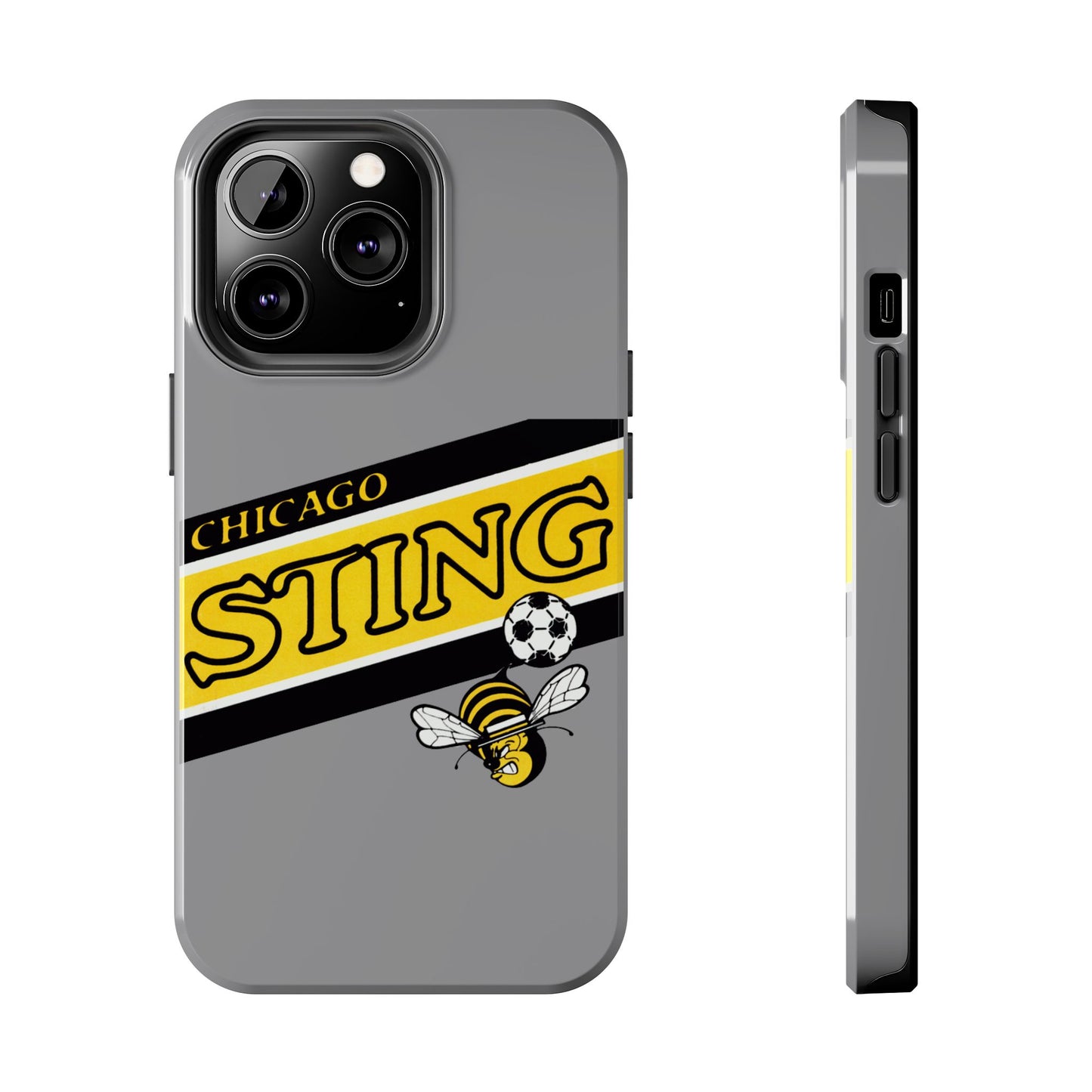 Vintage Chicago Sting Soccer Team Logo Durable Phone Cases - Old School Male 