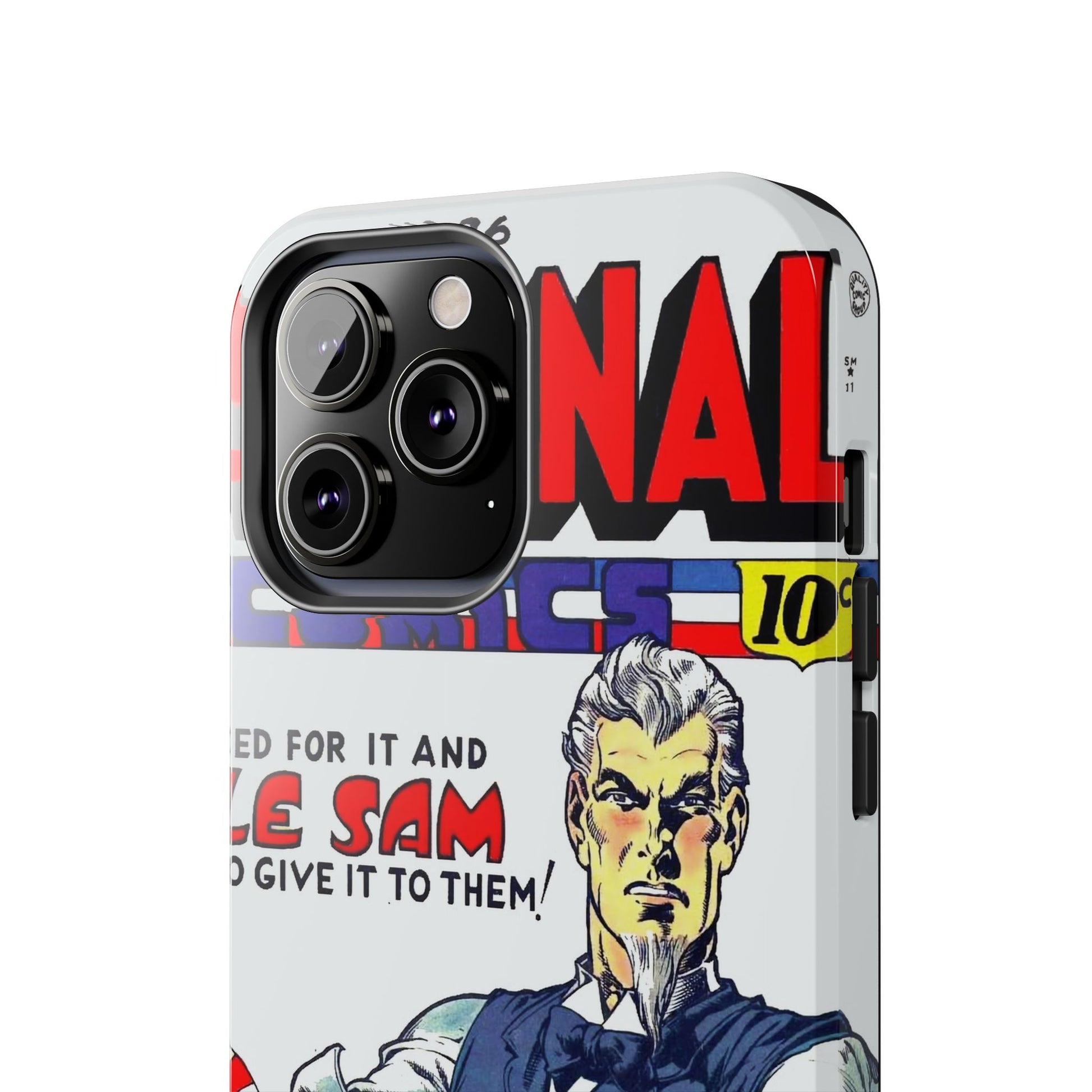 Vintage Comic Art Durable Phone Cases - Old School Male 