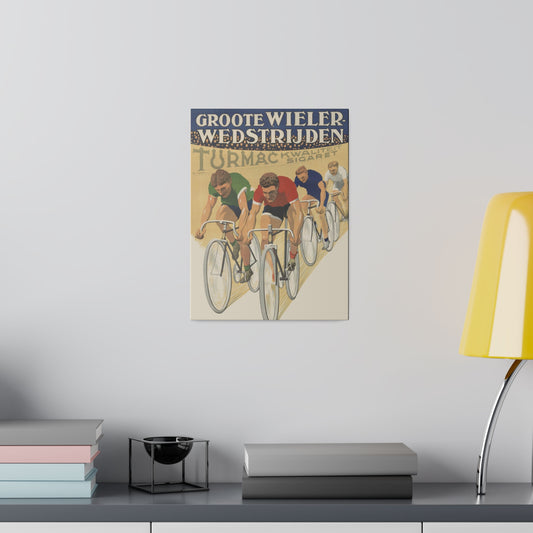 Vintage Bicycle Race Ad Canvas Print - Old School Male 