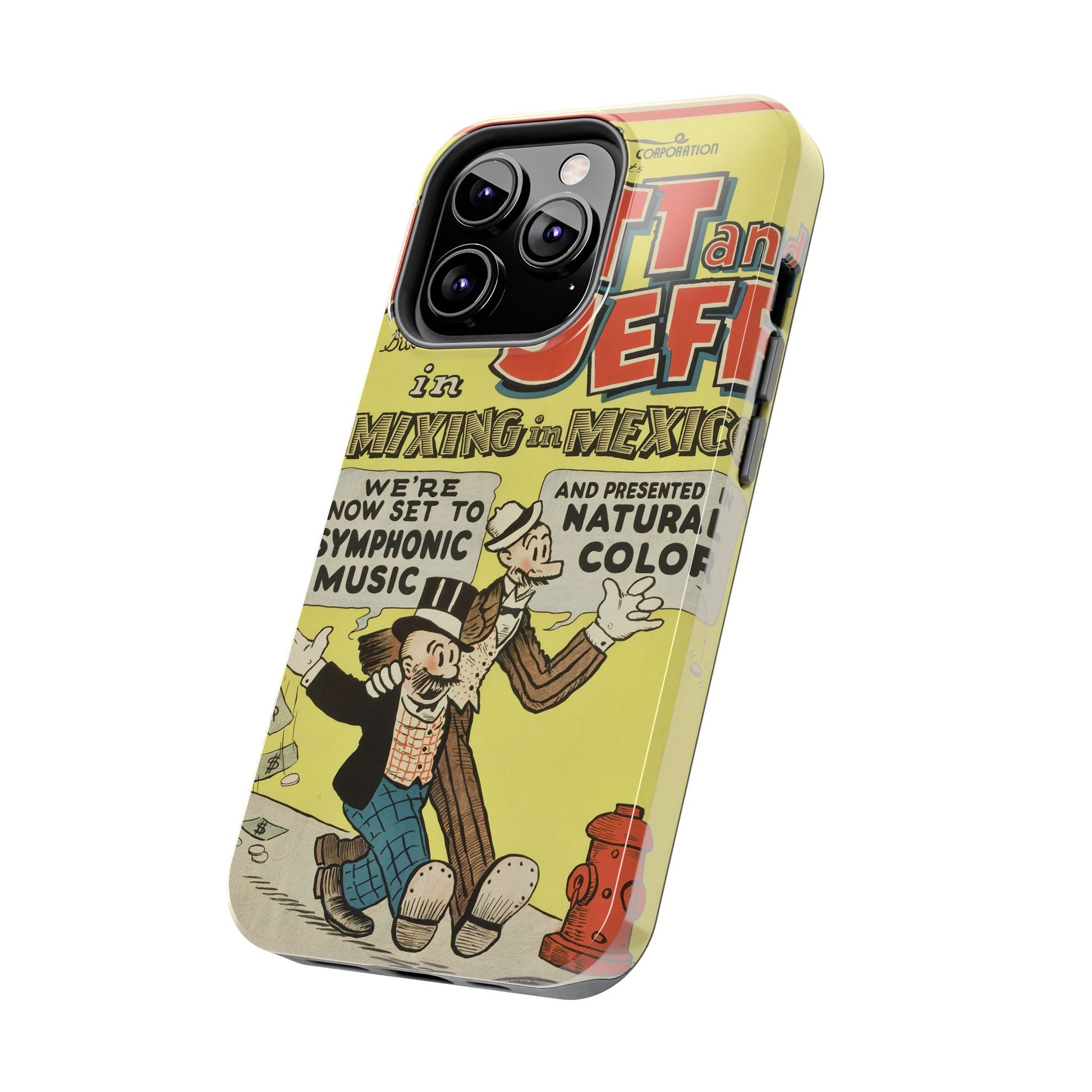 Durable Mutt and Jeff Phone Protection Cases - Old School Male 