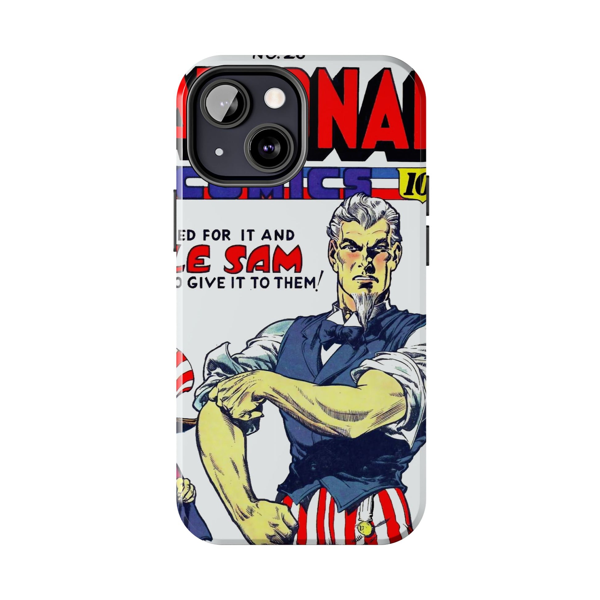 Vintage Comic Art Durable Phone Cases - Old School Male 