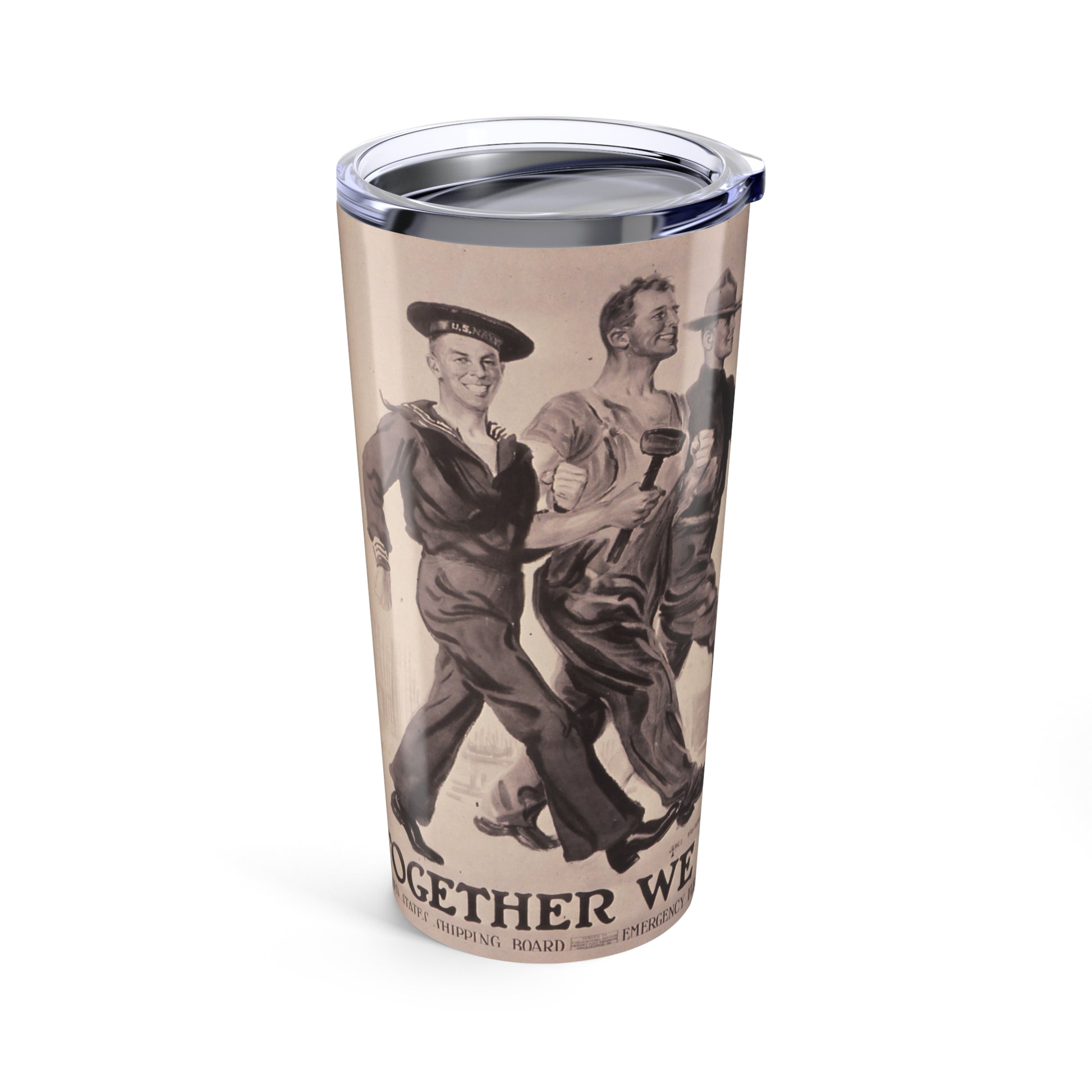 Retro WWII Insulated Tumbler 20oz - Old School Male 