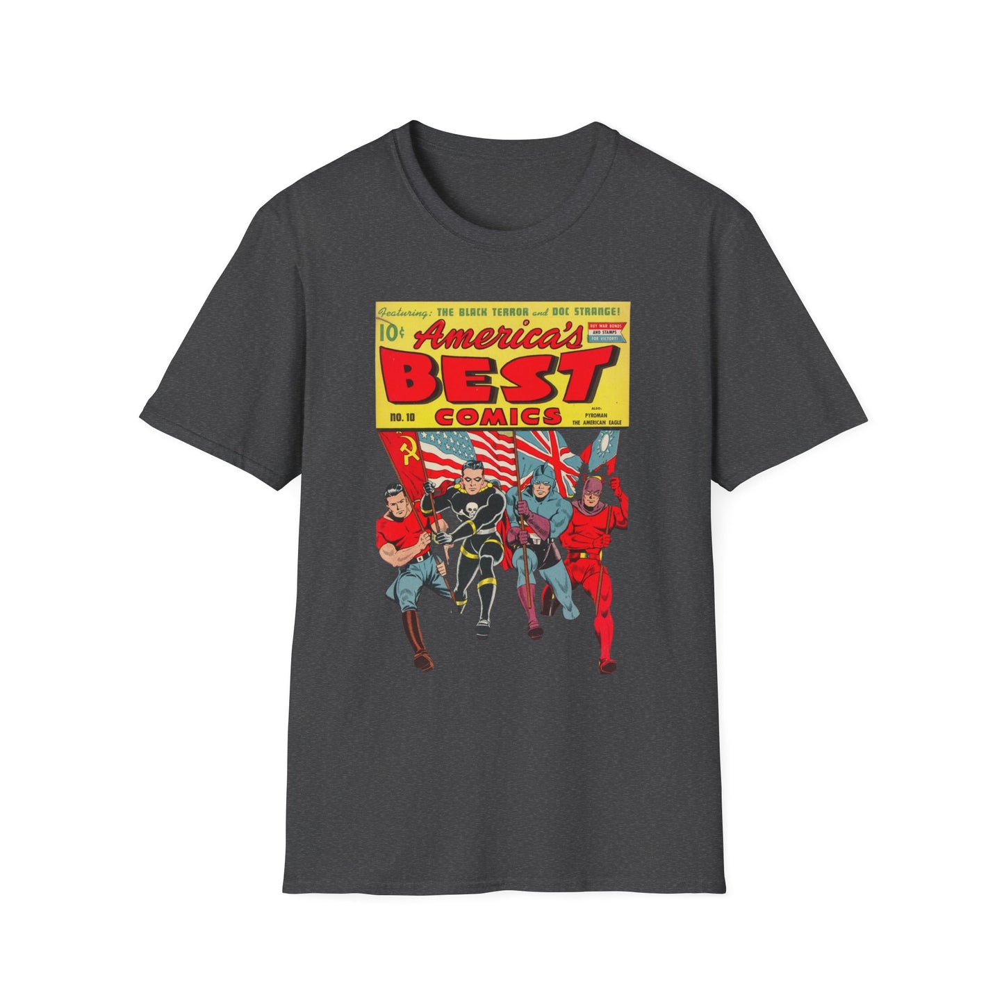 Retro America's Best Comic Book T-Shirt - Unisex Softstyle Tee for Comic Fans & Enthusiasts