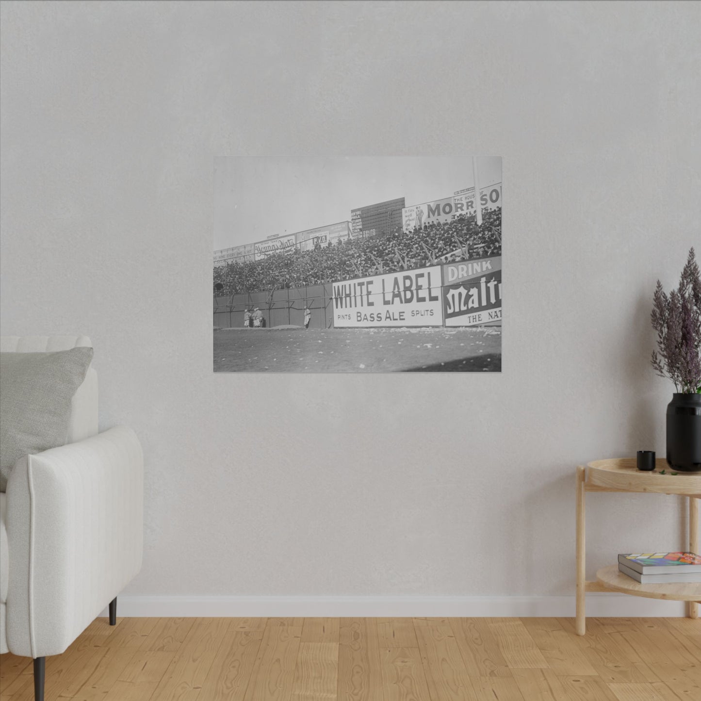 Vintage Bleachers at the Polo Grounds in NYC Canvas Print