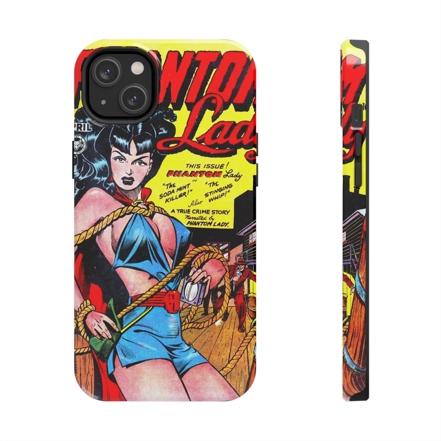 Vintage Phantom Lady Comic Book Phone Cover - Old School Male 