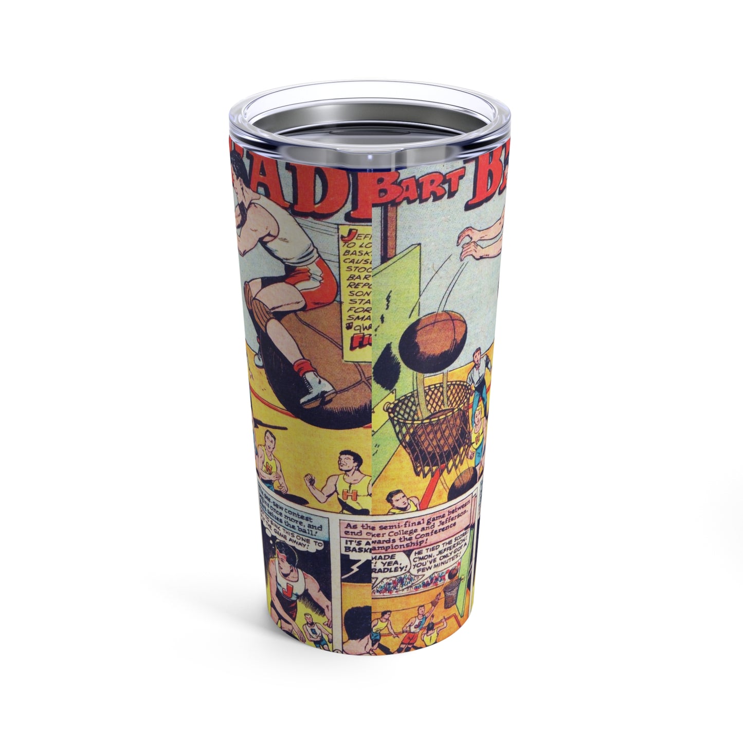 Vintage Bart Bradley Comic Page Insulated Tumbler 20oz - Old School Male 