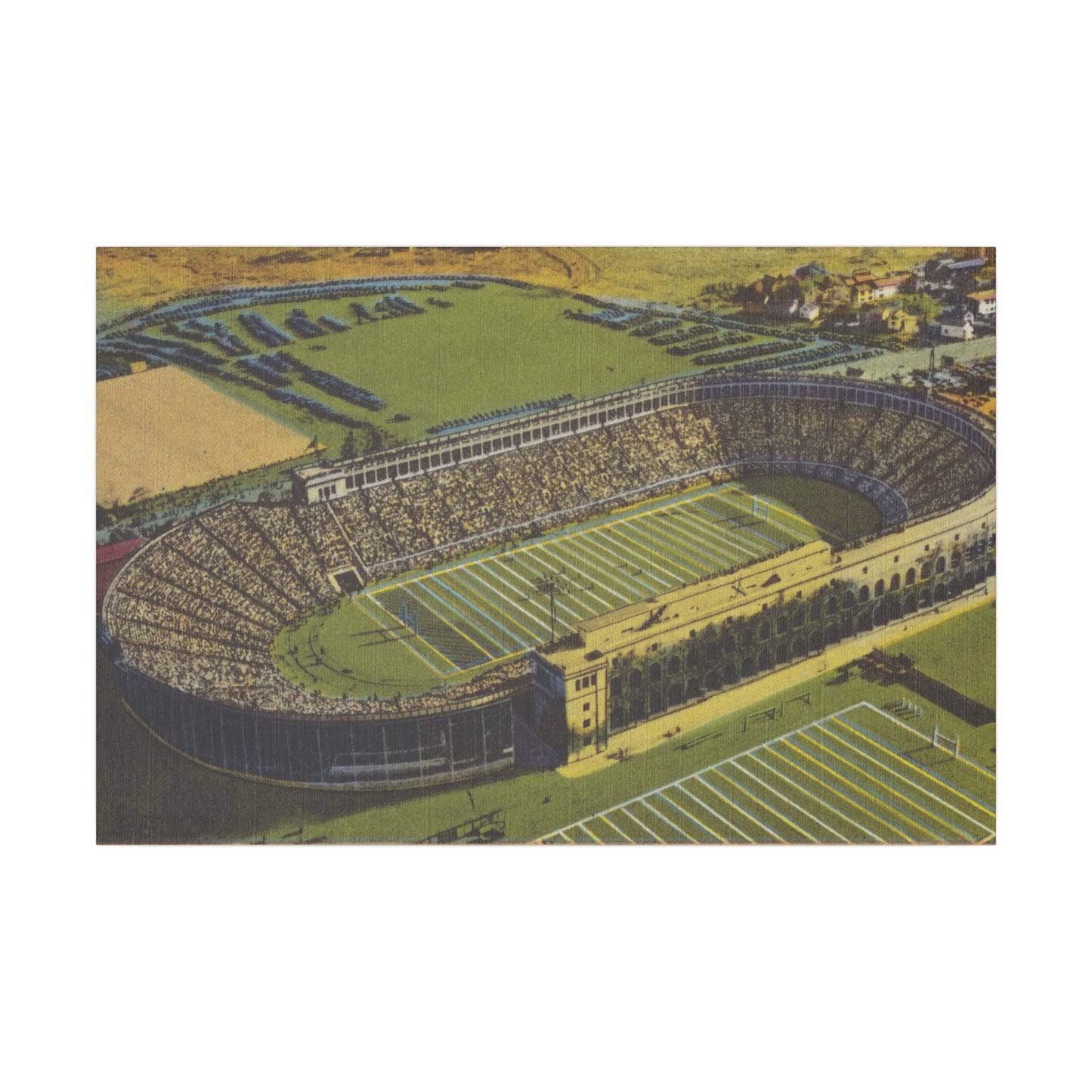 Harvard Stadium Aerial Canvas Art - Stretched Matte Design, 0.75" Thickness (Various Sizes)