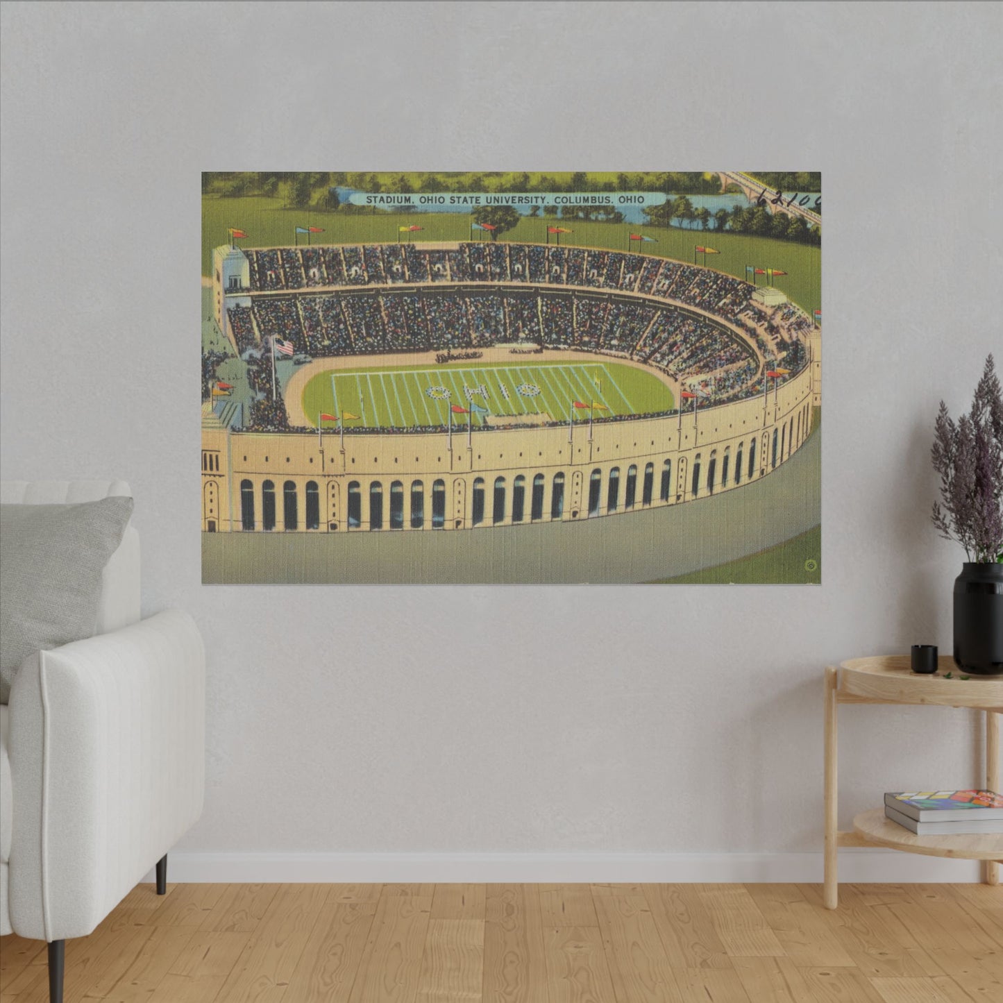 Aerial Canvas Art - Ohio State University Stadium Print