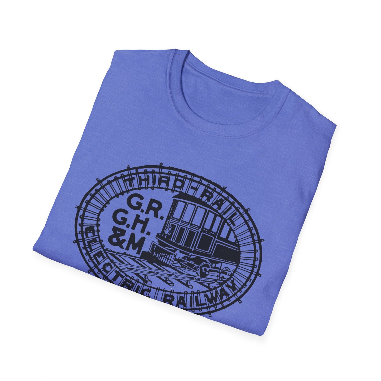 All Aboard The Style Express! Vintage Railroad Logo T-Shirt - 100% Cotton Comfort for Train Lovers!