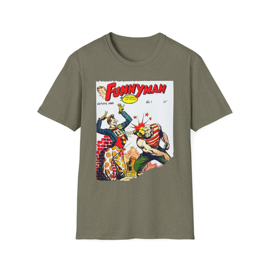 Vintage Comic Art Unisex Softstyle Tee - Old School Male 