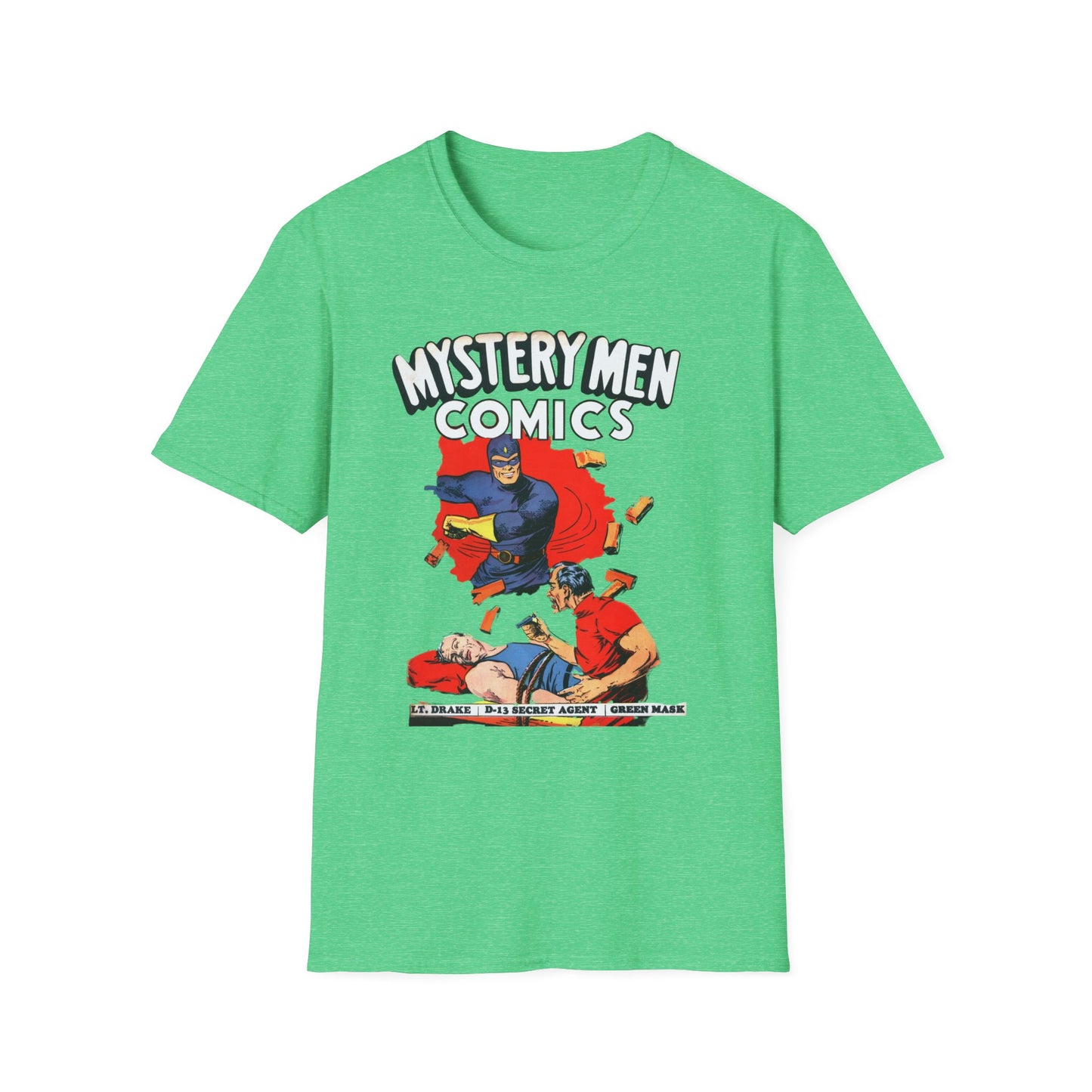 Retro Comics T-Shirt - Nostalgic Mystery Men Tee in Soft 100% Cotton, Perfect for Pop Culture Fans