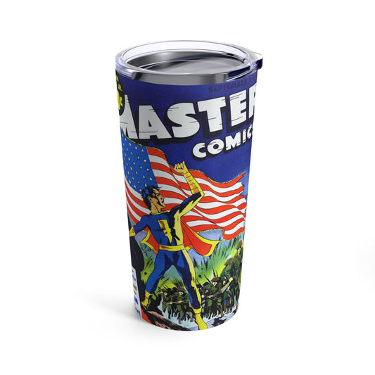 Tumbler 20oz - Retro Comic Book Cover Drink Tumbler - Old School Male 