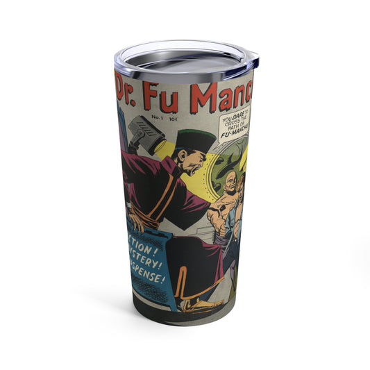 Vintage Dr. Fu Manchu Comic-Inspired Tumbler - Old School Male 