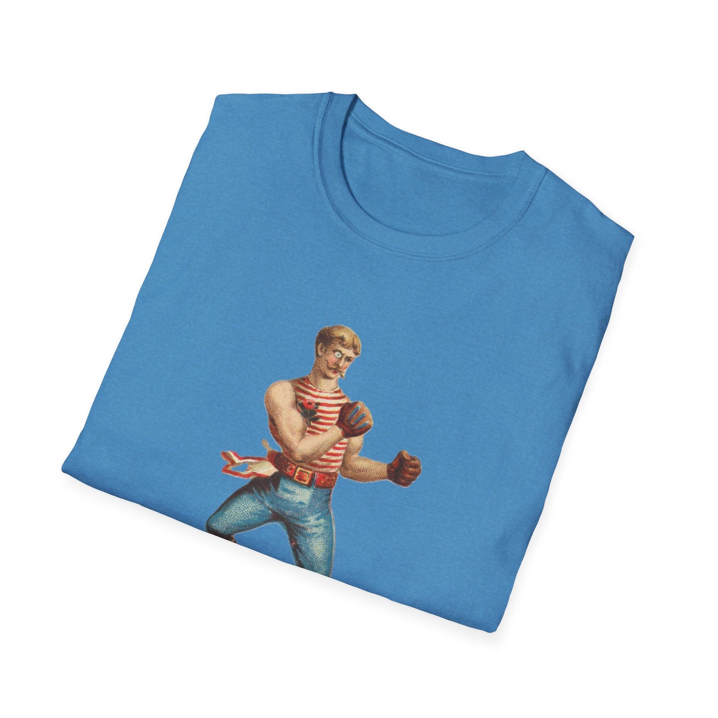 Vintage Boxer Pose Unisex Soft Cotton Tee