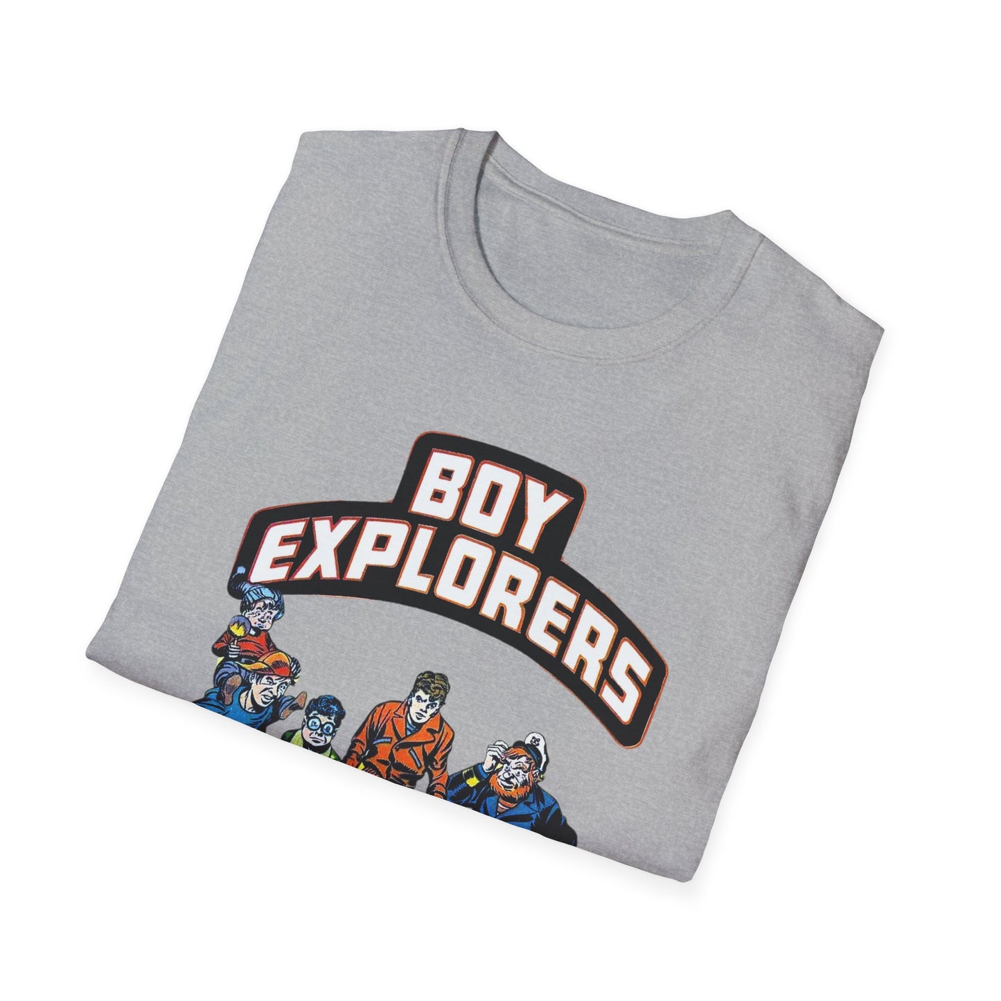 Retro Comic Book Shirt - Softstyle Cotton Tee for Adventure Seekers and Nostalgia Lovers