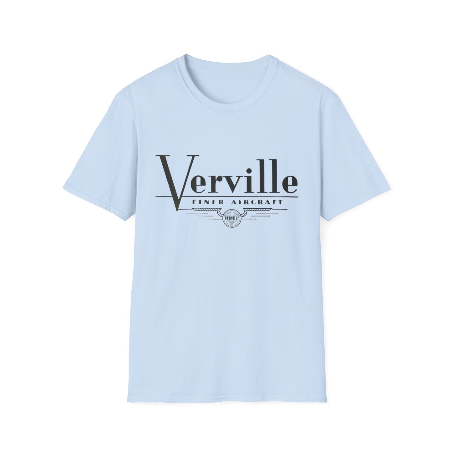 Soar In Style: Vintage Verville Aircraft Logo Tee For Aviation Aficionados