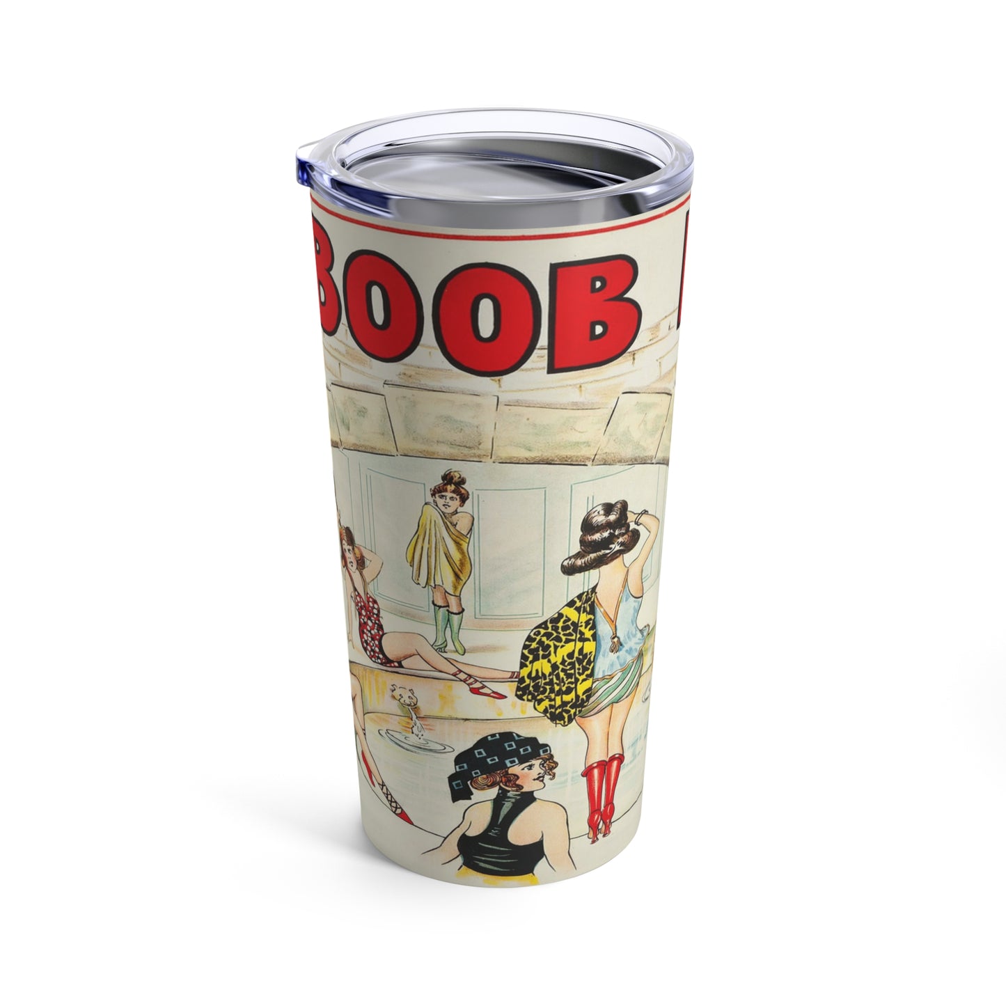 Funny Retro Boob McNutt Insulated Tumbler - 20oz - Old School Male 