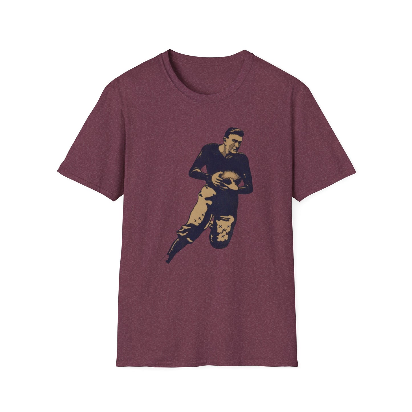 Vintage Football Player T-Shirt - 100% Cotton Retro Tee for Sports Enthusiasts & Game Days