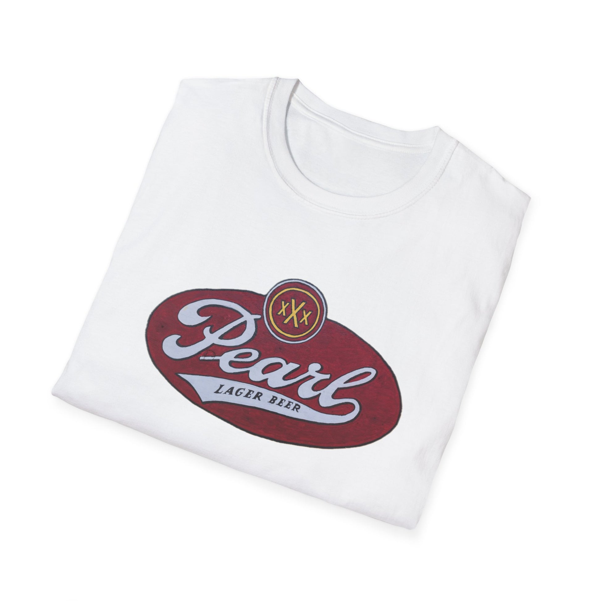 Vintage-Inspired Pearl Lager Unisex Soft Cotton Tee - Old School Male 