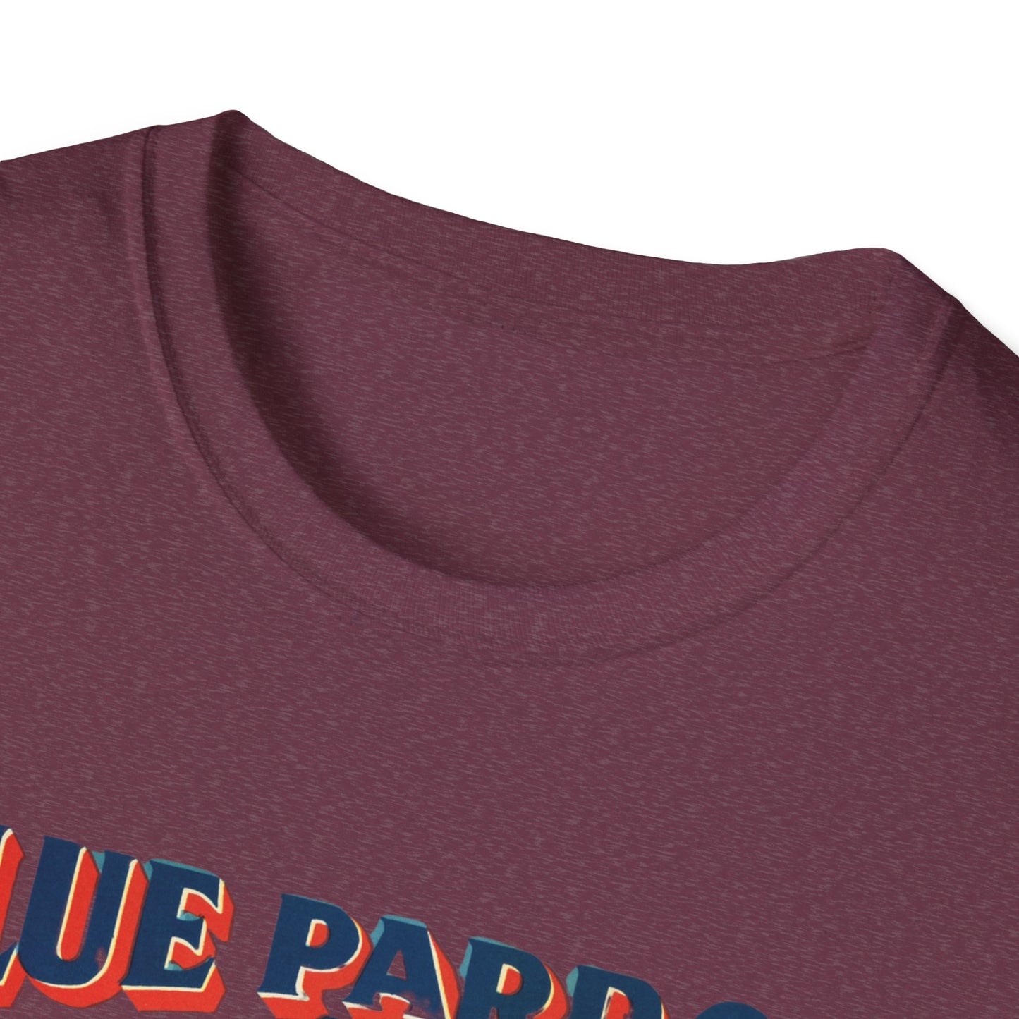 Retro Blue Parrot Cranberry Co Unisex T-Shirt - Soft 100% Cotton, Classic Fit, Fun Vibrant Design