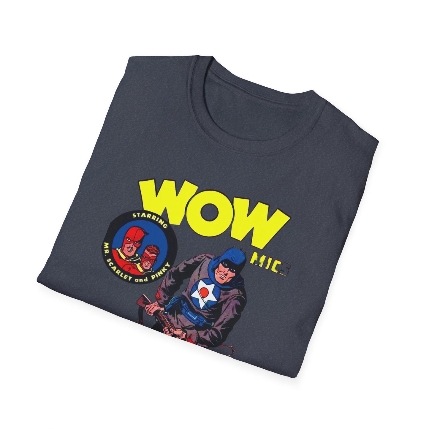 Retro Wow Comics T-Shirt - 100% Cotton, Classic Fit, Perfect for Comic Enthusiasts