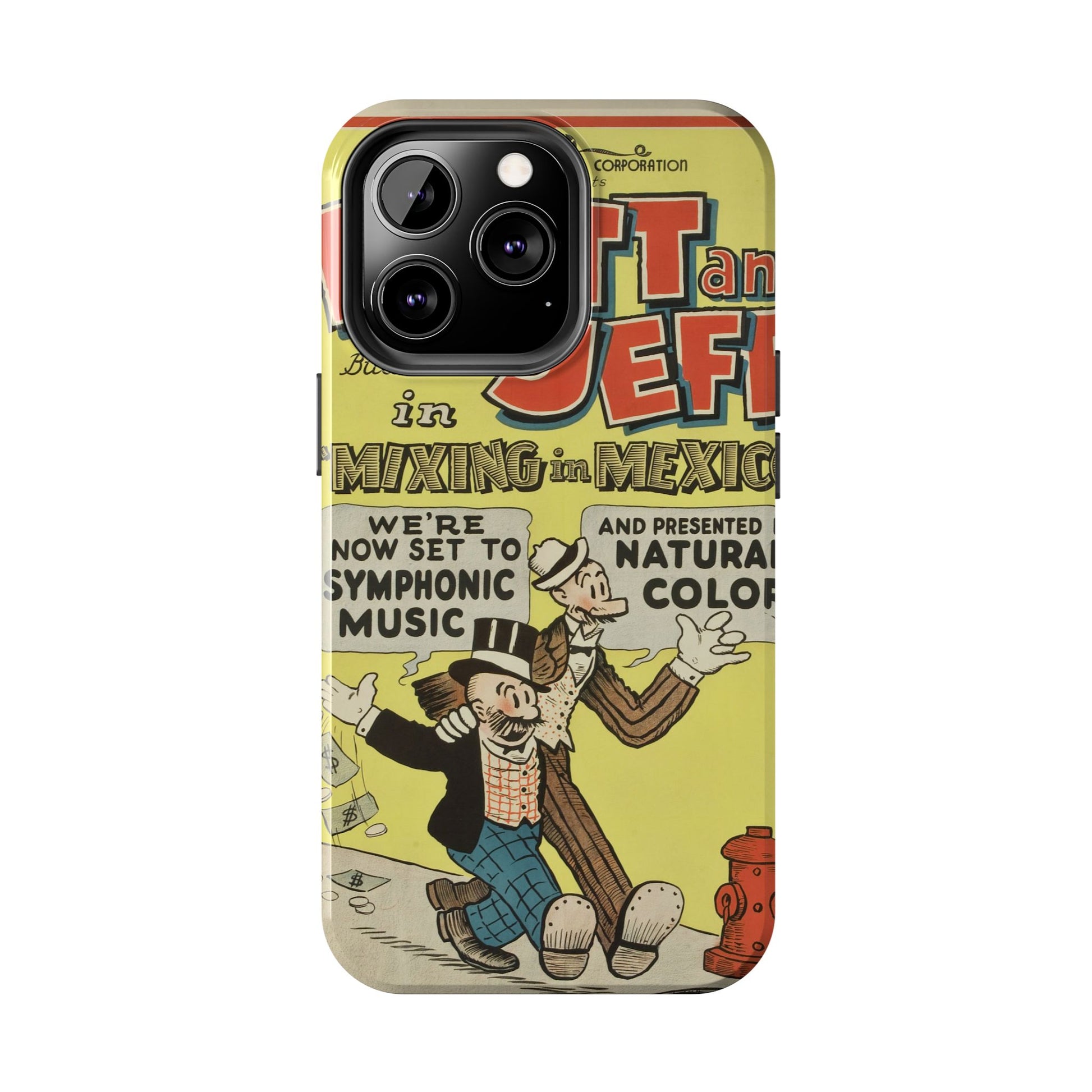 Durable Mutt and Jeff Phone Protection Cases - Old School Male 