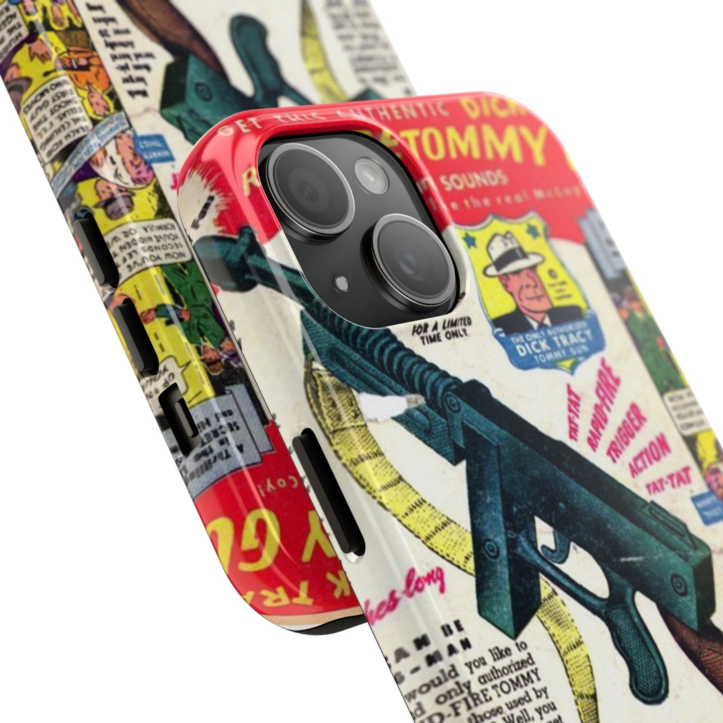 Dick Tracy Tommy Gun Vintage-Inspired Tough Phone Cases