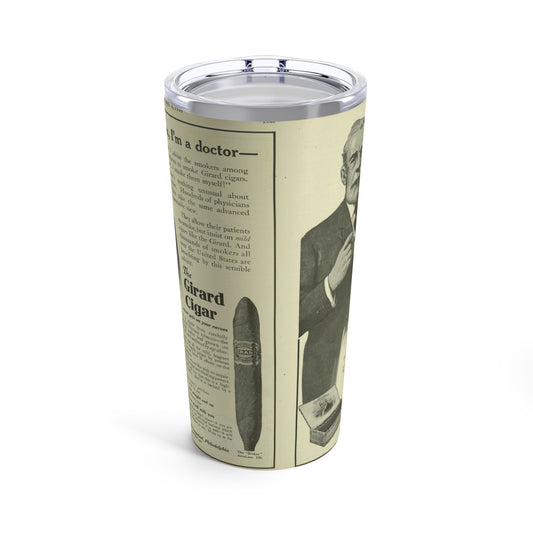 Retro Cigar Ad Insulated Tumbler 20oz - Old School Male 