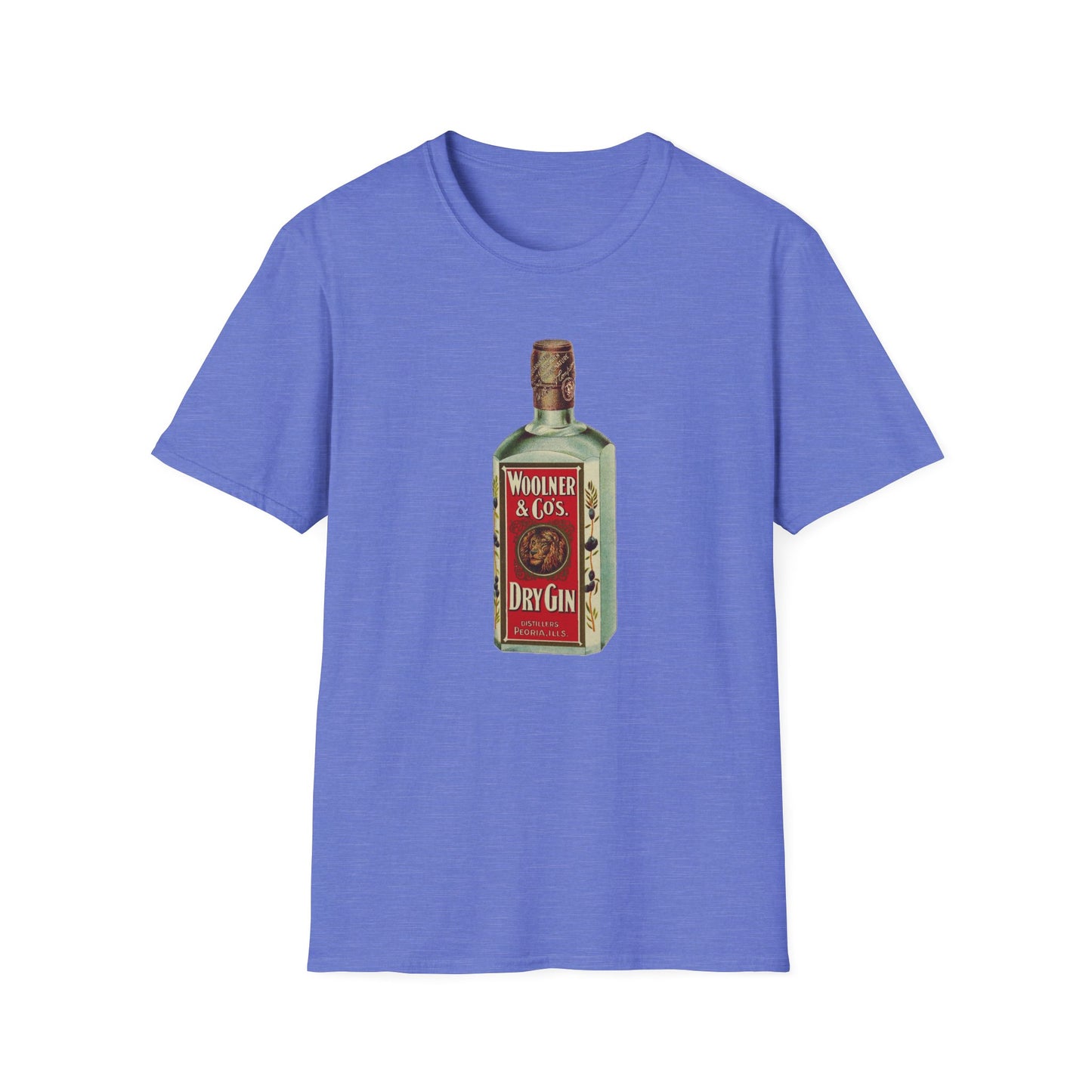 Retro Dry Gin Bottle Graphic Tee - Old School Male 