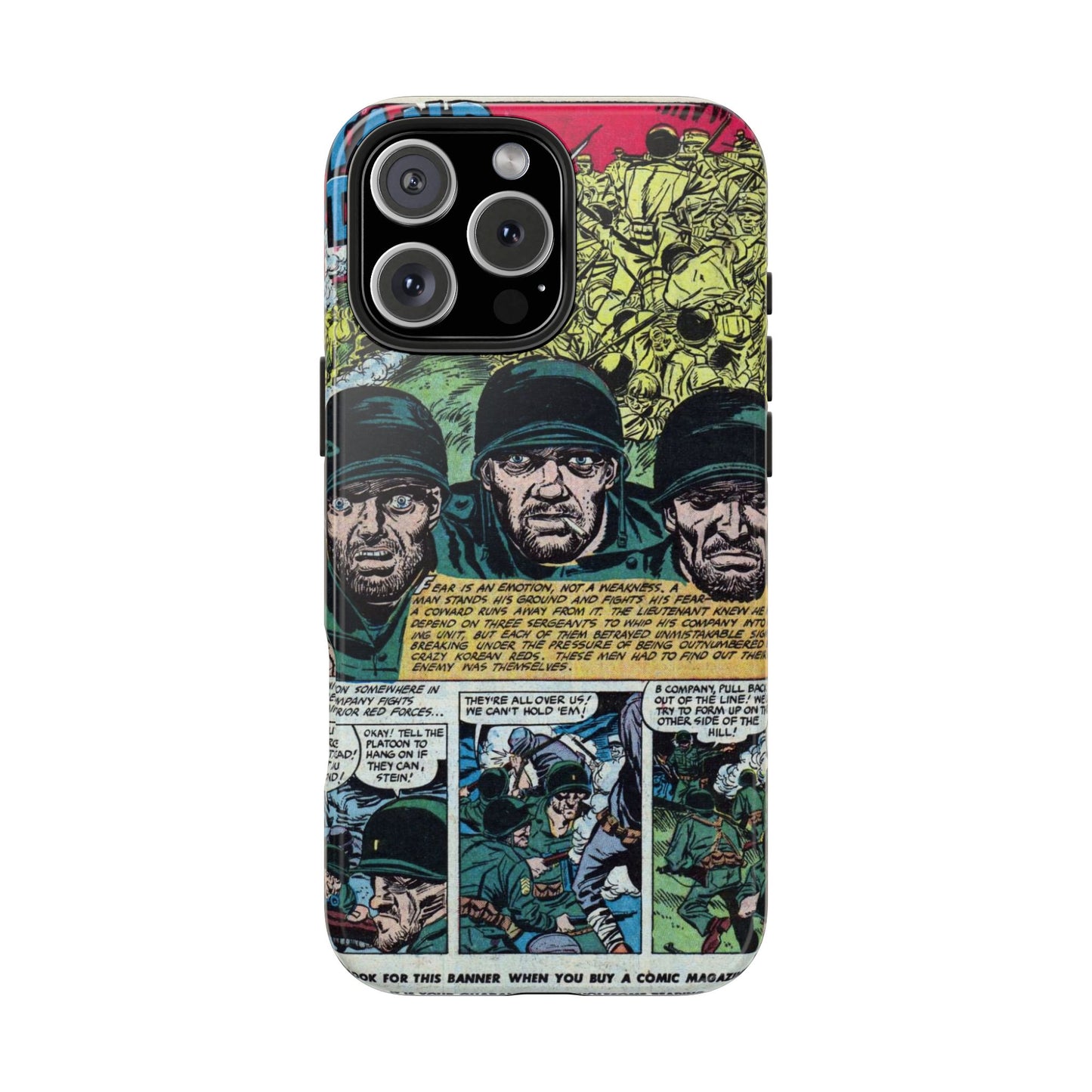 Vintage Military Comic-Inspired Phone Case - Old School Male 