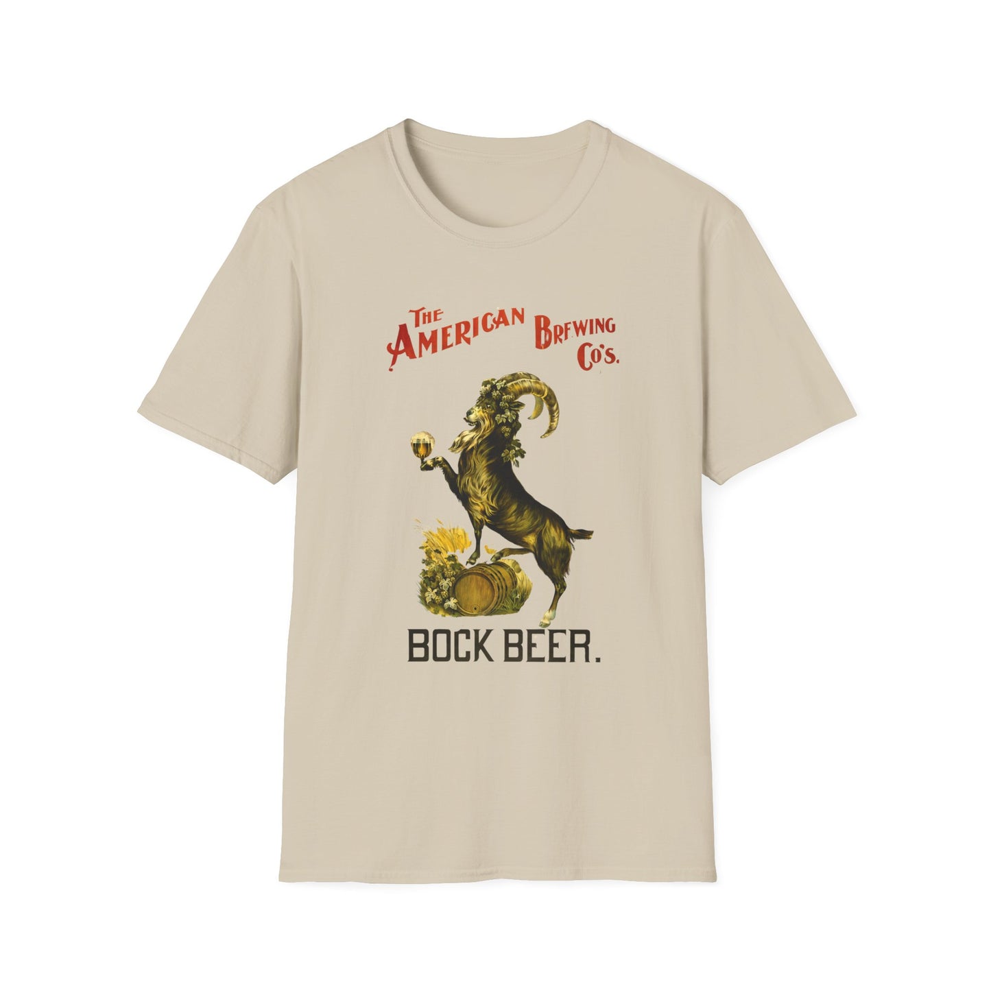 Bock Beer T-Shirt for Goat Lovers - Softstyle Unisex Tee, Comfortable 100% Cotton