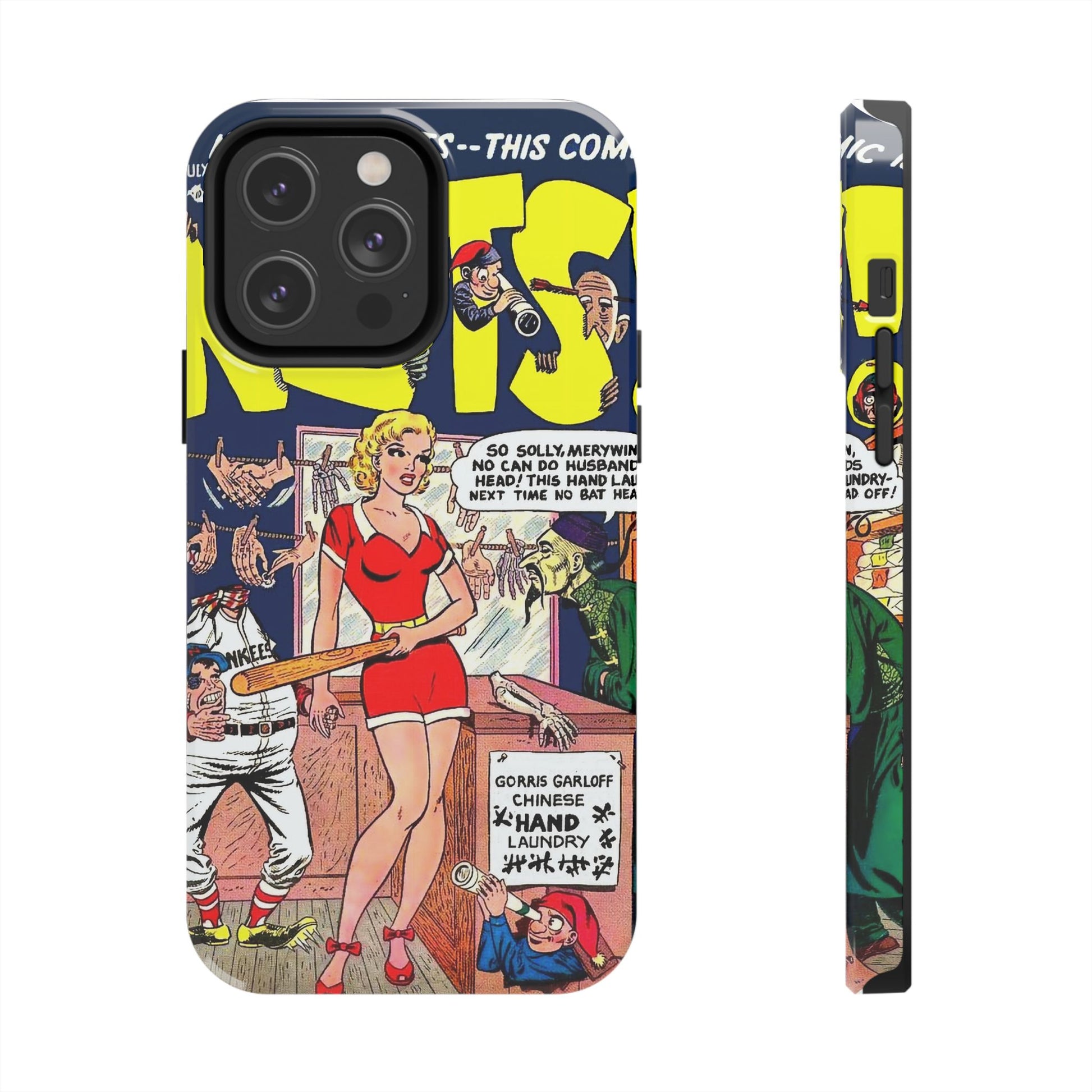 Vintage Comic Book Inspired Tough Phone Cases - Old School Male 