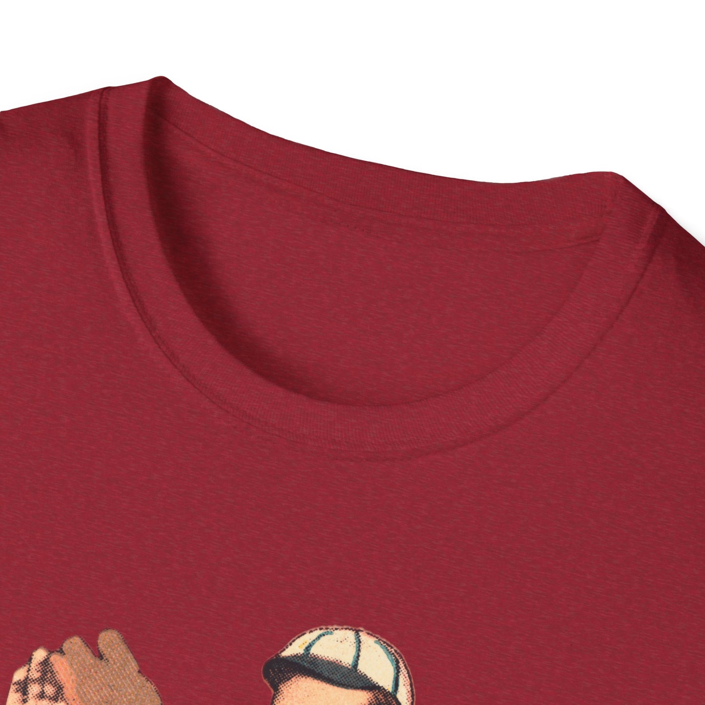 Retro Baseball Pitcher Graphic Tee - Old School Male 