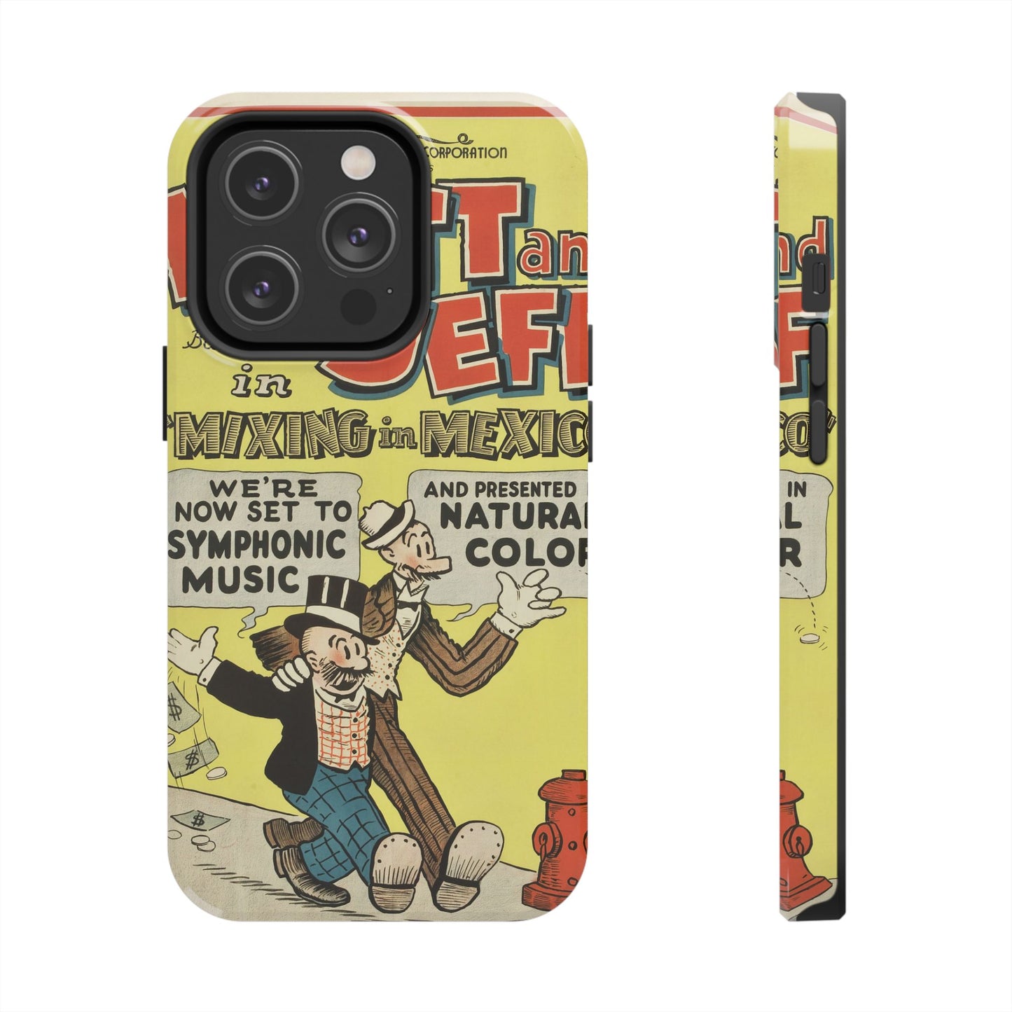 Durable Mutt and Jeff Phone Protection Cases - Old School Male 