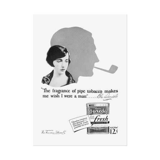 Vintage Pipe Tobacco Ad Poster Print - Old School Male 