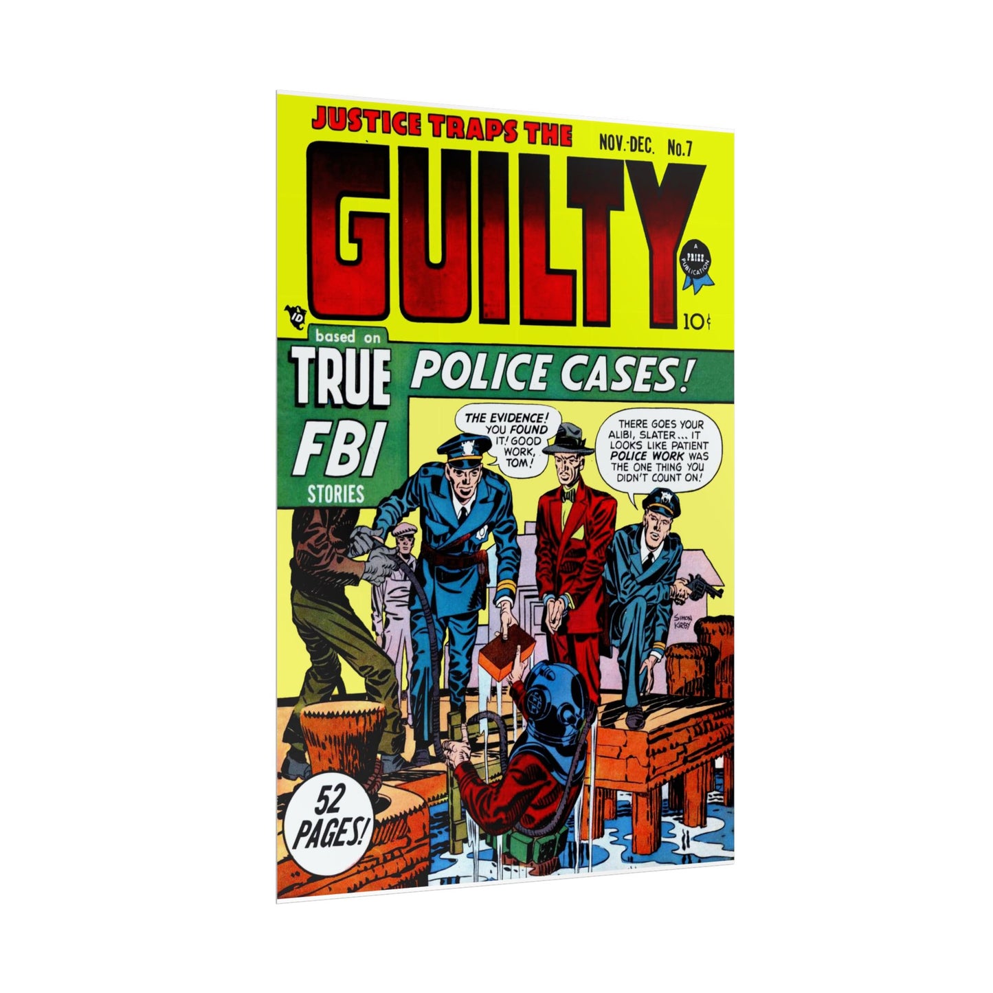 Retro Guilty Comic Book Cover poster - Old School Male 