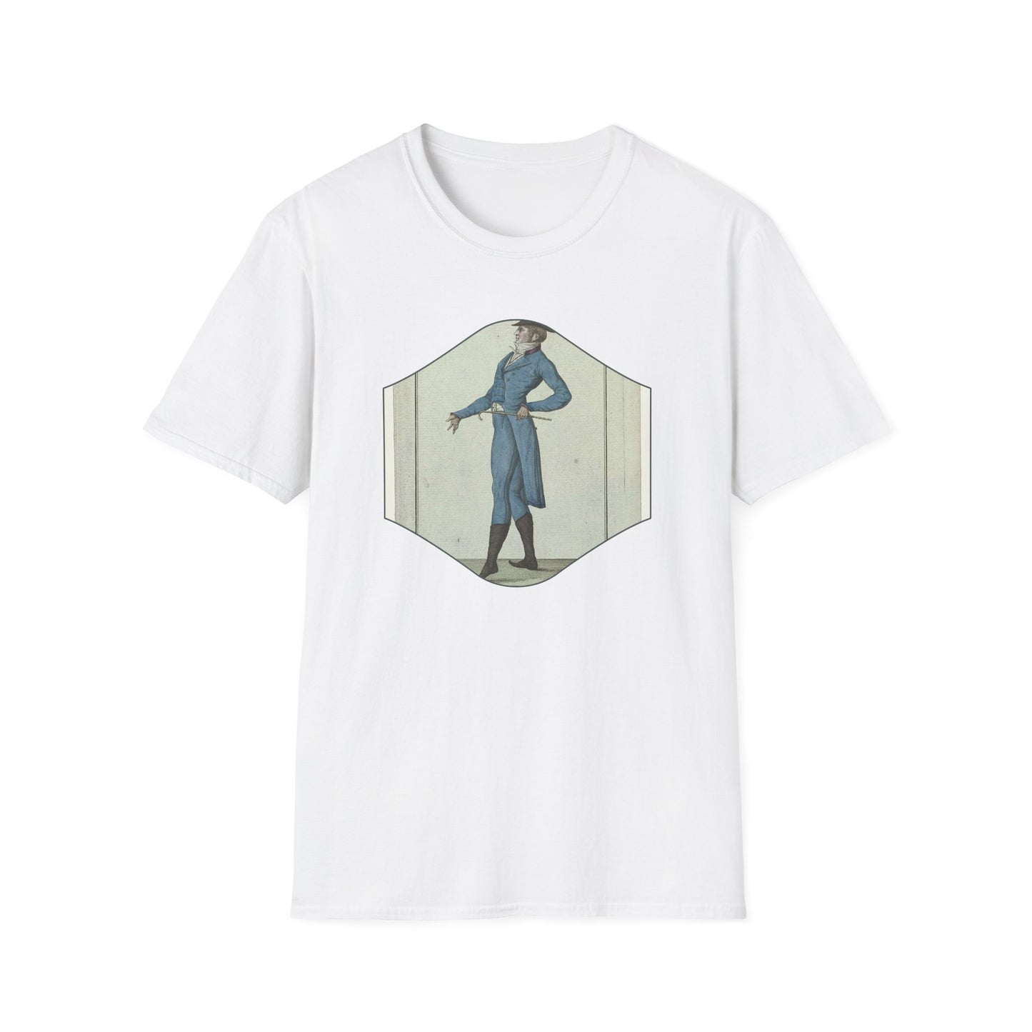 Victorian Elegance Unisex Softstyle T-Shirt - Old School Male 