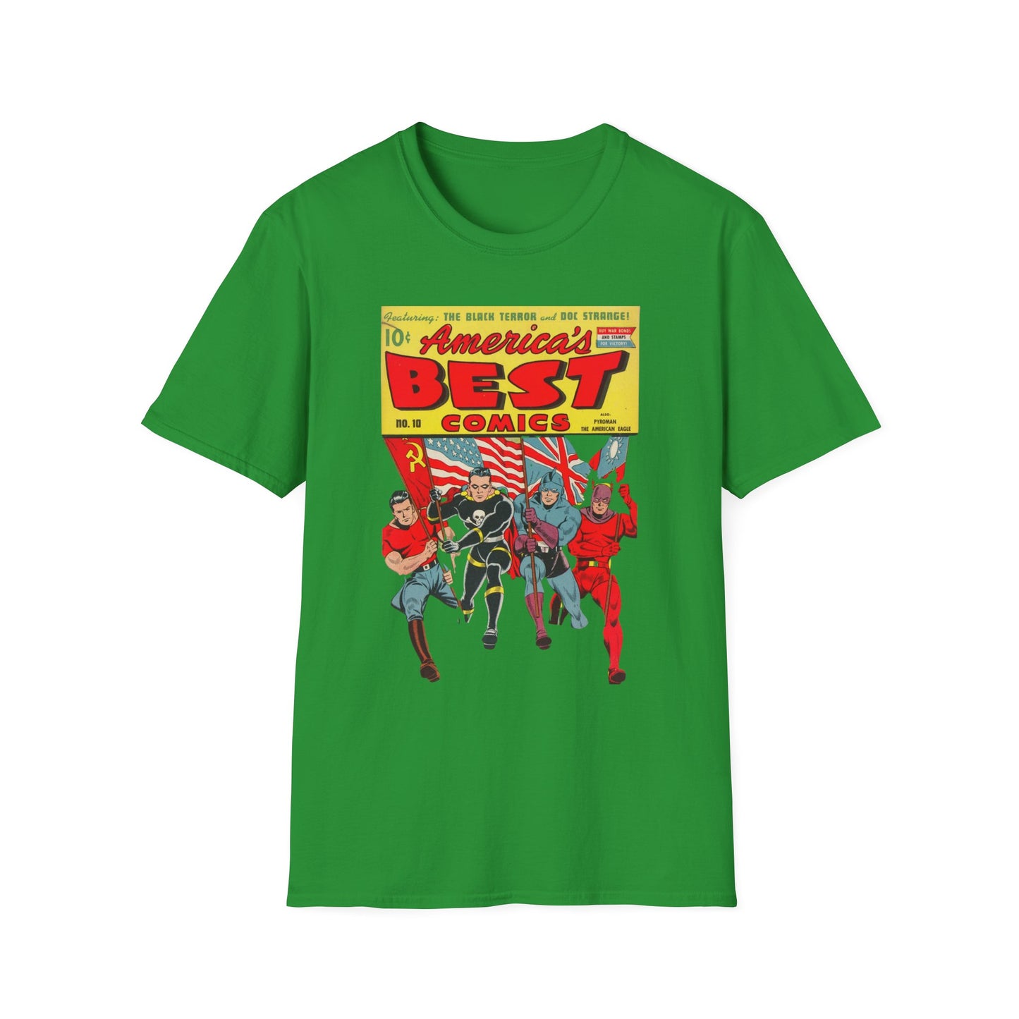 Retro America's Best Comic Book T-Shirt - Unisex Softstyle Tee for Comic Fans & Enthusiasts