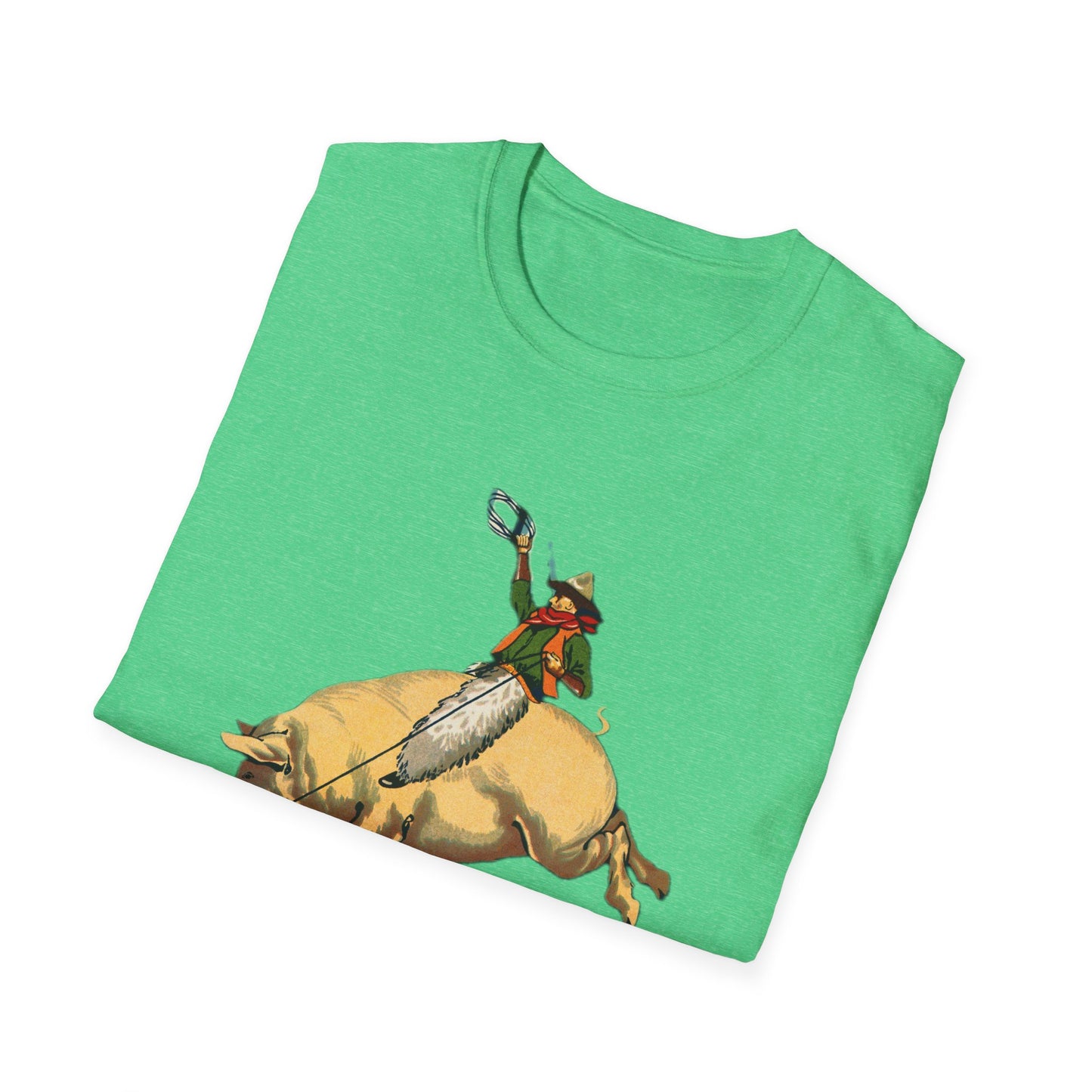 Whimsical Cowboy Pig Graphic Tee - Unisex T-Shirt