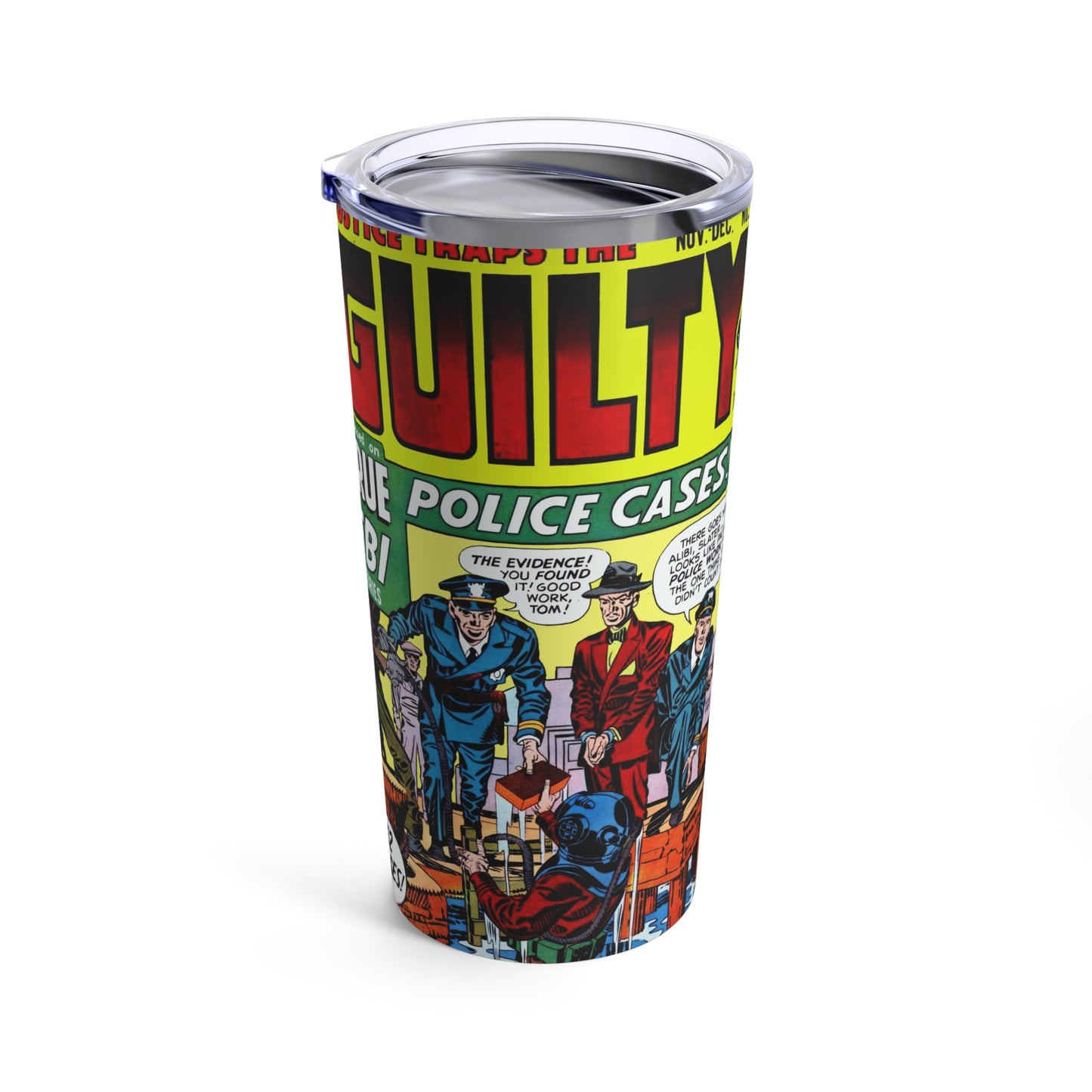 Retro 50s Comic Book Drink Tumbler - Old School Male 