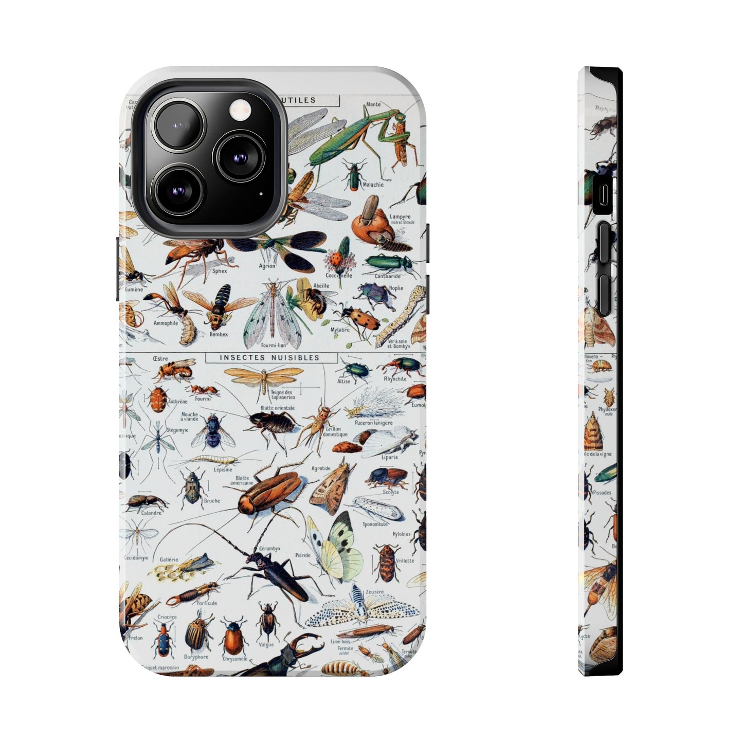 Insect-Themed Impact-Resistant Phone Cases - Old School Male 