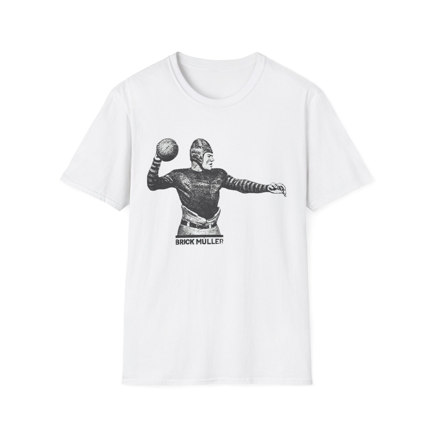 Retro Brick Muller Football Player Tee