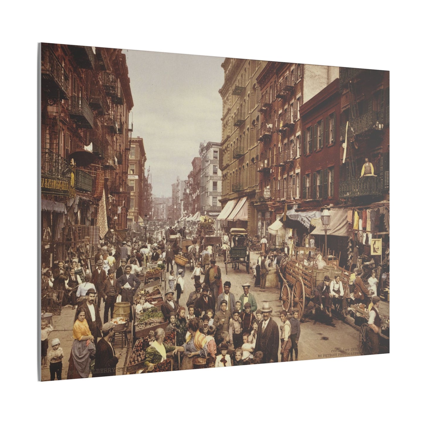 Vintage New York City Street Scene Matte Canvas Print - Stretched, 0.75" Frame (Available in Multiple Sizes)