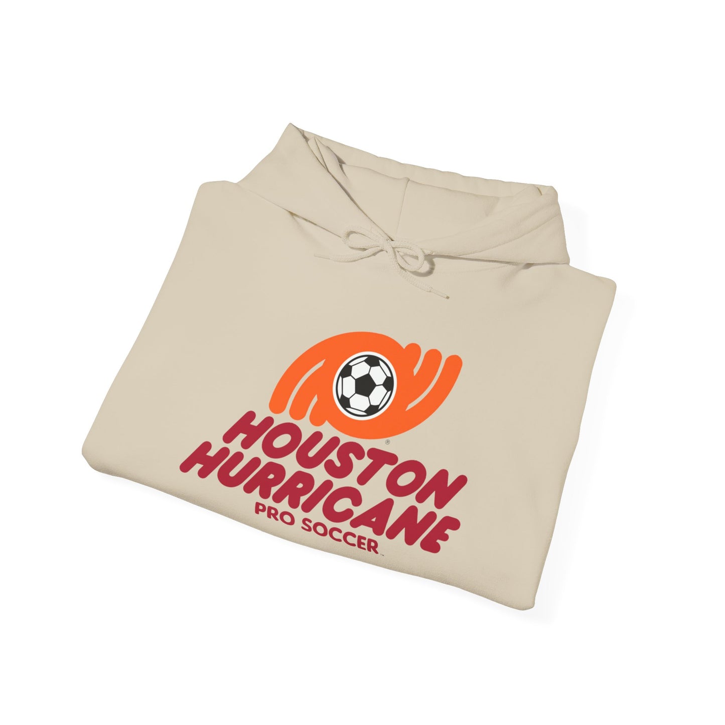 Houston Hurricane Soccer Hoodie - Unisex, Cozy Cotton-Poly Blend, Adjustable Hood, Pouch Pocket