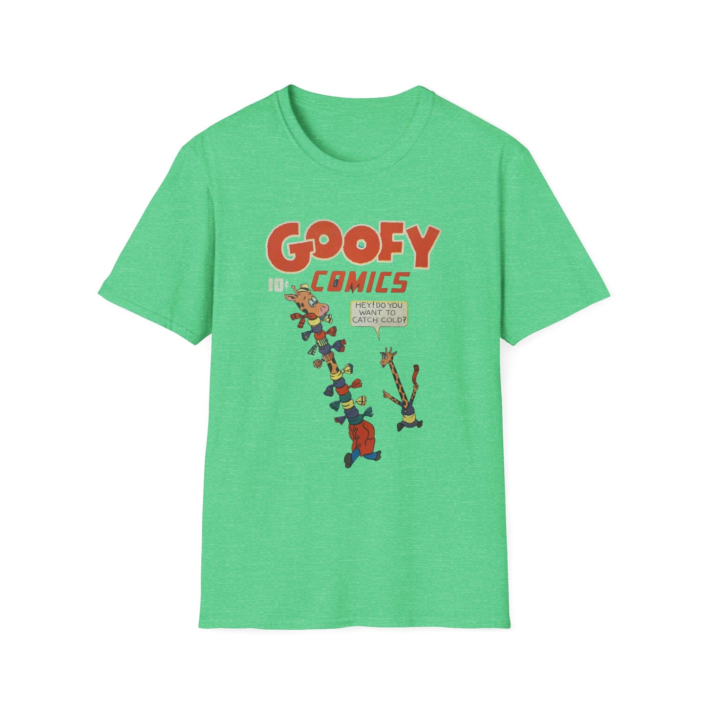 Retro Goofy Comics Giraffe T-Shirt | Unique Comic Book T-Shirts for Quirky Style