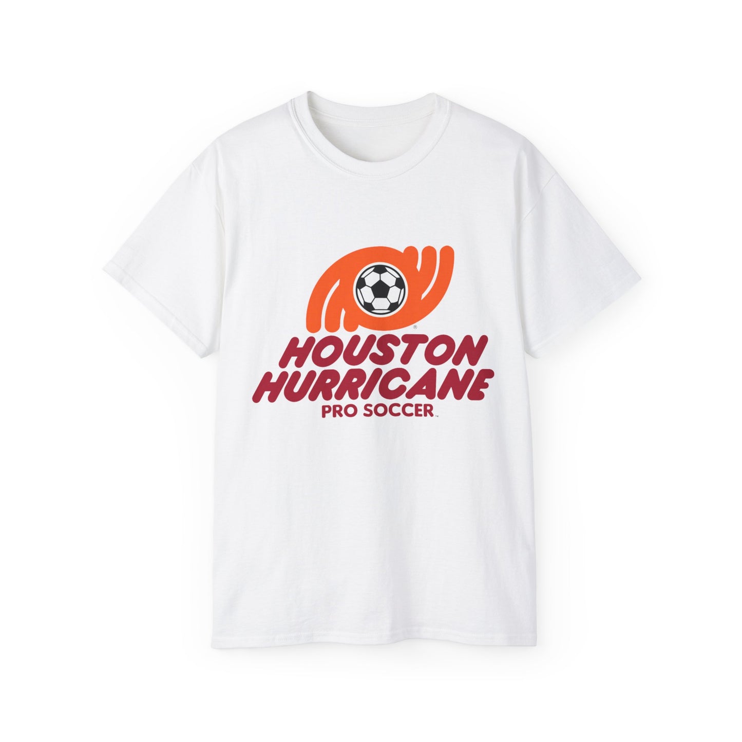 Houston Hurricane Soccer Team Unisex Ultra Cotton Tee - Old School Male 