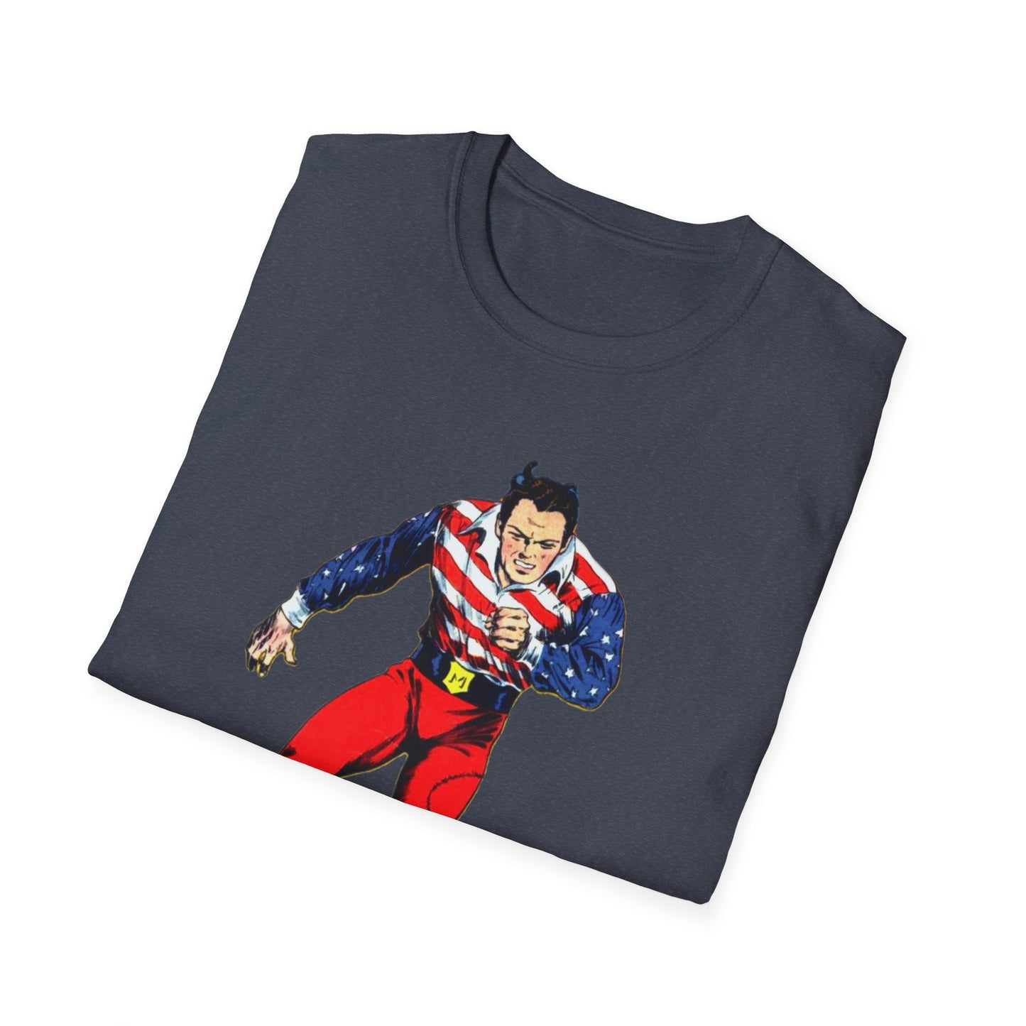 Vintage American Superhero Comic Tee - Nostalgic Graphic T-Shirt